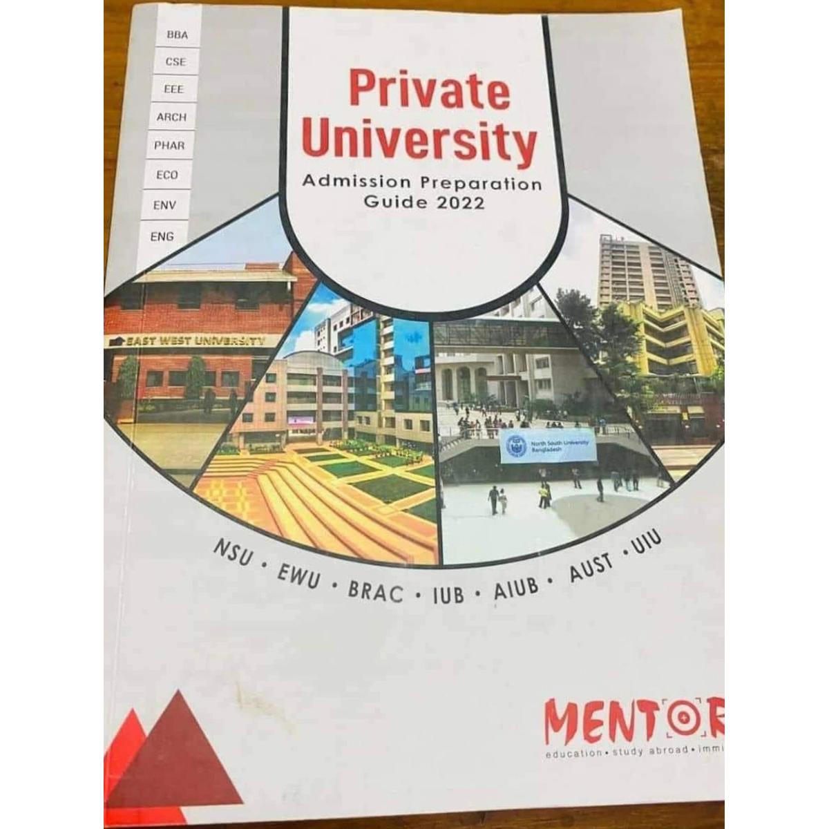 Mentors private University admission preparation guide