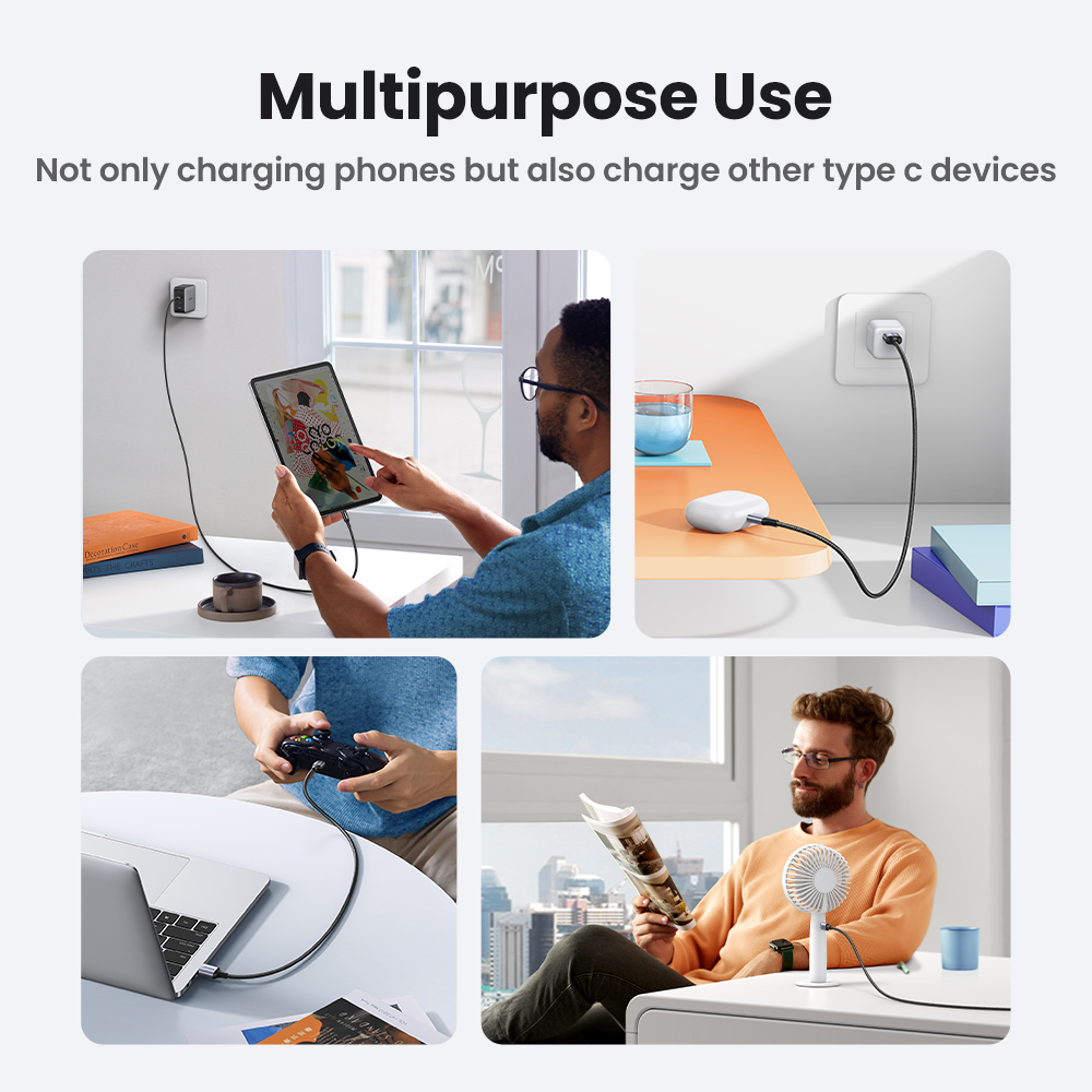 UGREEN USB Type C Fast Charger Data Cord for infinix note 30 xiaomi 11t 12t SAMSUNG S24 S23 S22 S21 Ultra Realme 6 pro Samsung A71 for Poco x3 nfc Huawei P40 Nylon Braid. 