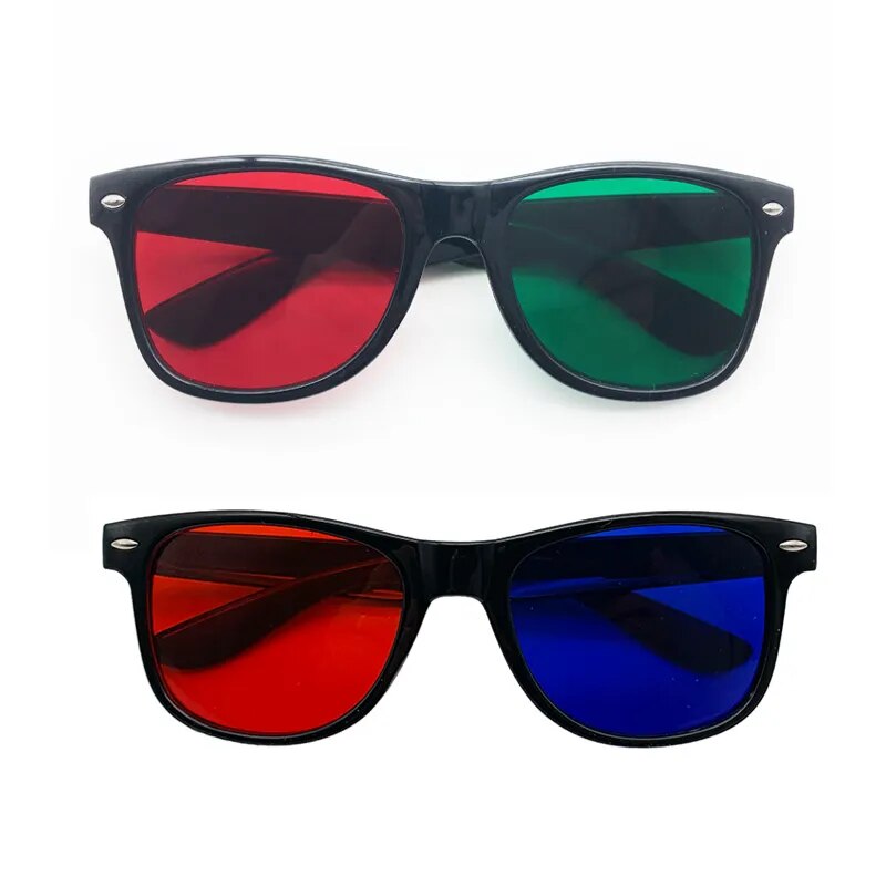 1pcs Professional Green Red Filter Glasses Blue Red Eyeweare Visual Function Test Tool For Amblyopia Training D03