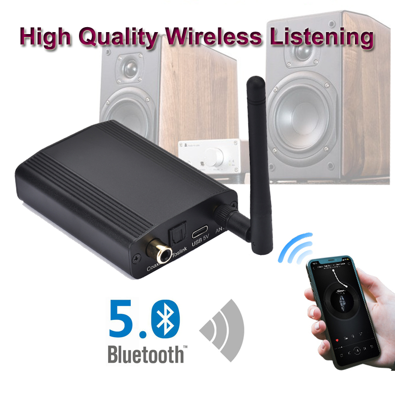CSR8675 Bluetooth 5.0 24Bit/96K Aptx Aptx-HD LDAC Receiver Digital Audio Hifi Coaxial Optical SPDIF Wireless Adapter. 