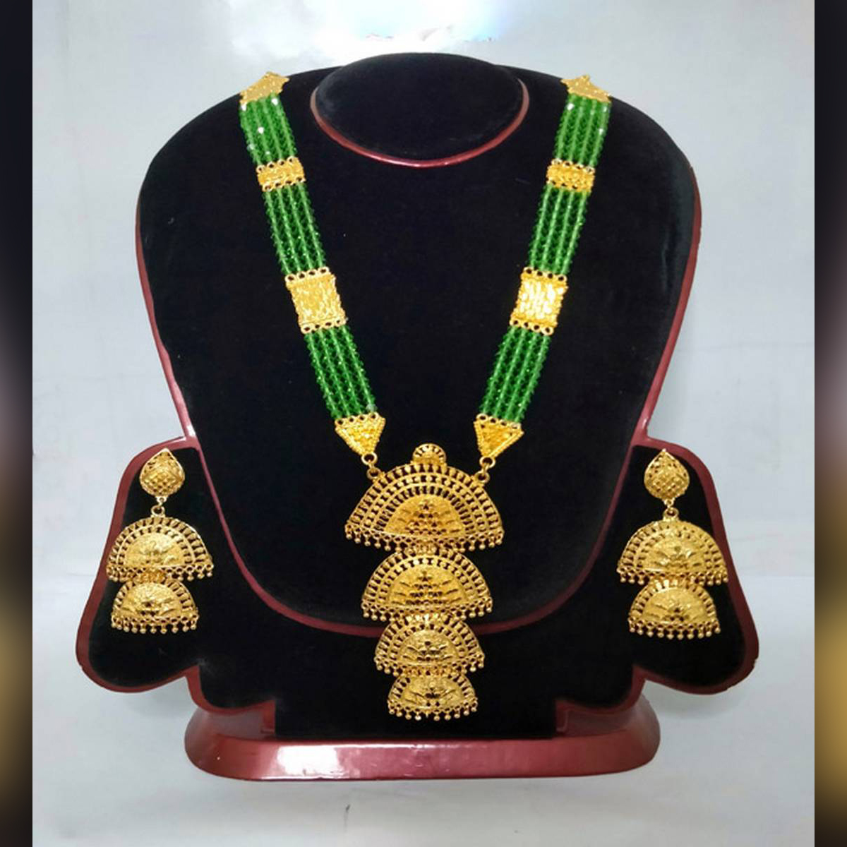 Zeneme Jewellery Set Gold Plated Long 