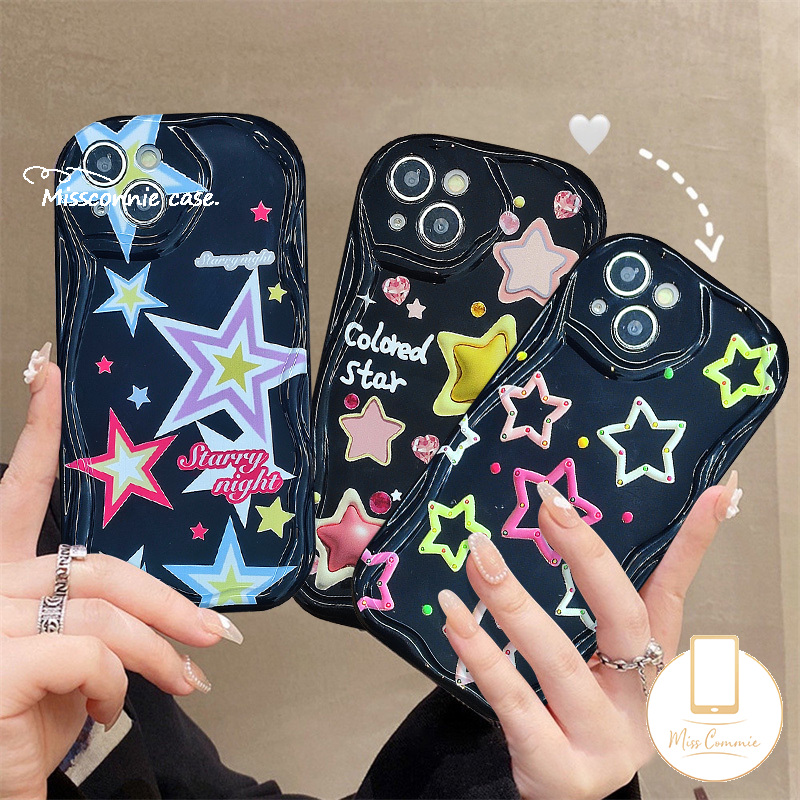 MissConnie Romantic Starry Pentagram Fantasy Butterfly Case for Redmi A1 A2 9C 10 10C 10A 9T 9 9C NFC 9A Redmi Note 11s 8 9 11 10s 10 Pro Max Plus Poco M3 Love Heart Couples Wavy Edge Cover. 