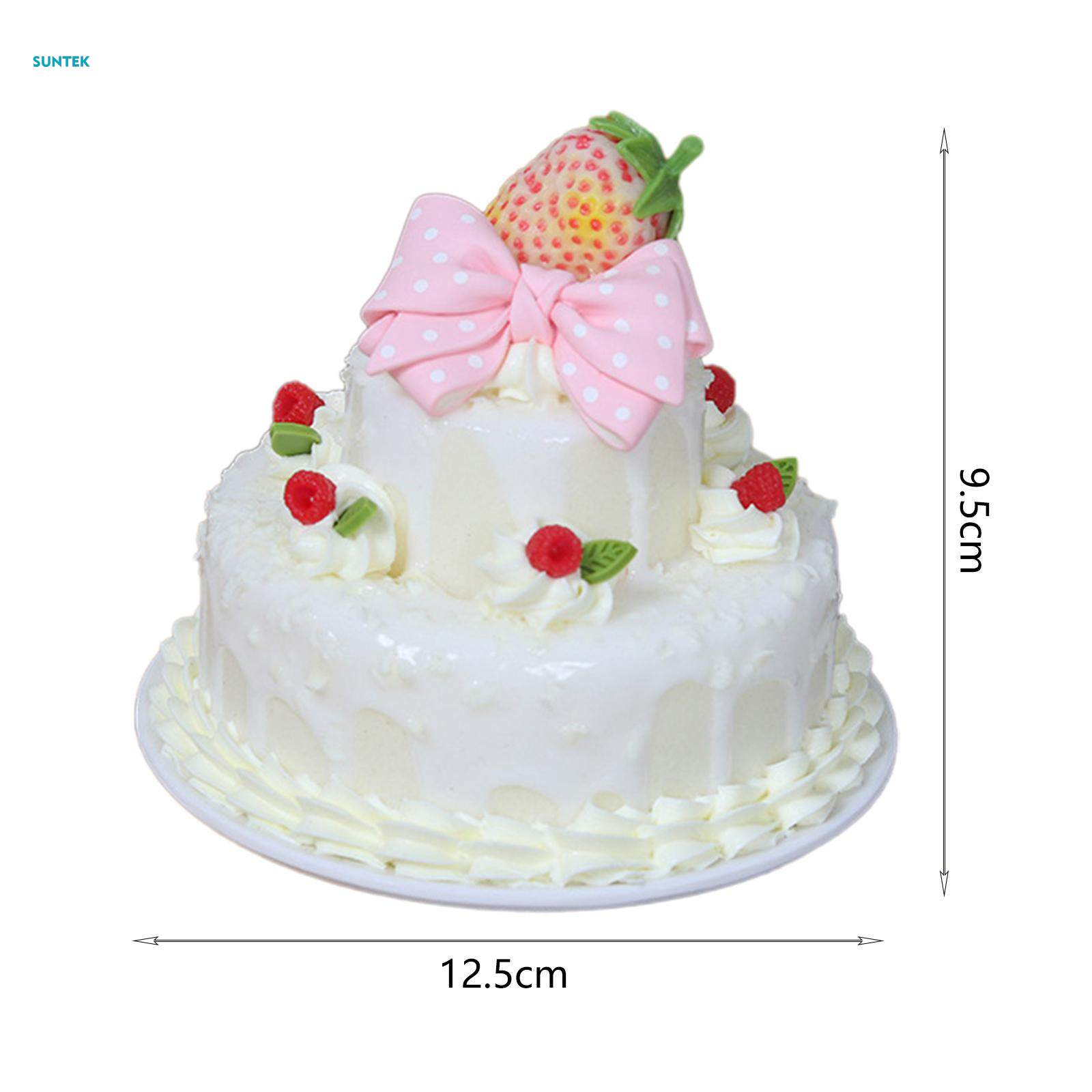 Fake Cake for Display, Artificial Cake Model Decoration Kitchen Photography Props. 