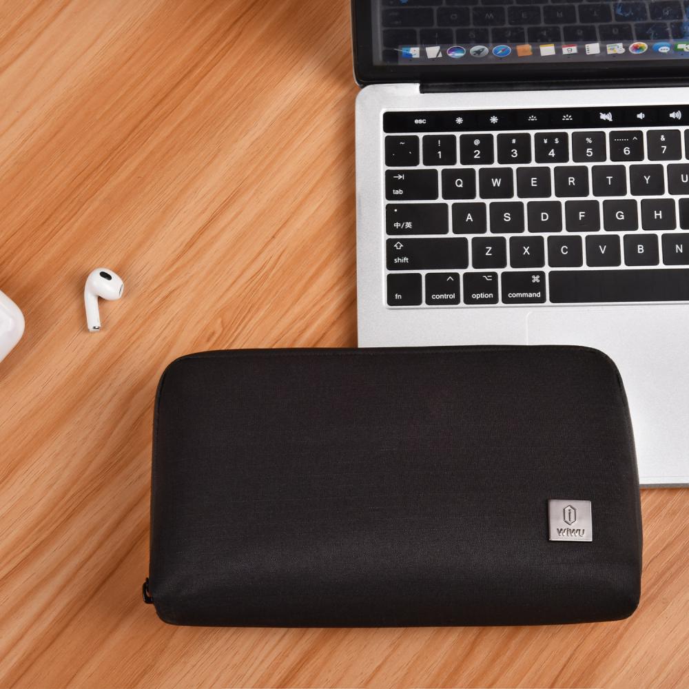 WiWU Alpha Tech Pouch Electronics Organizer Travel Bag- Time Square. 