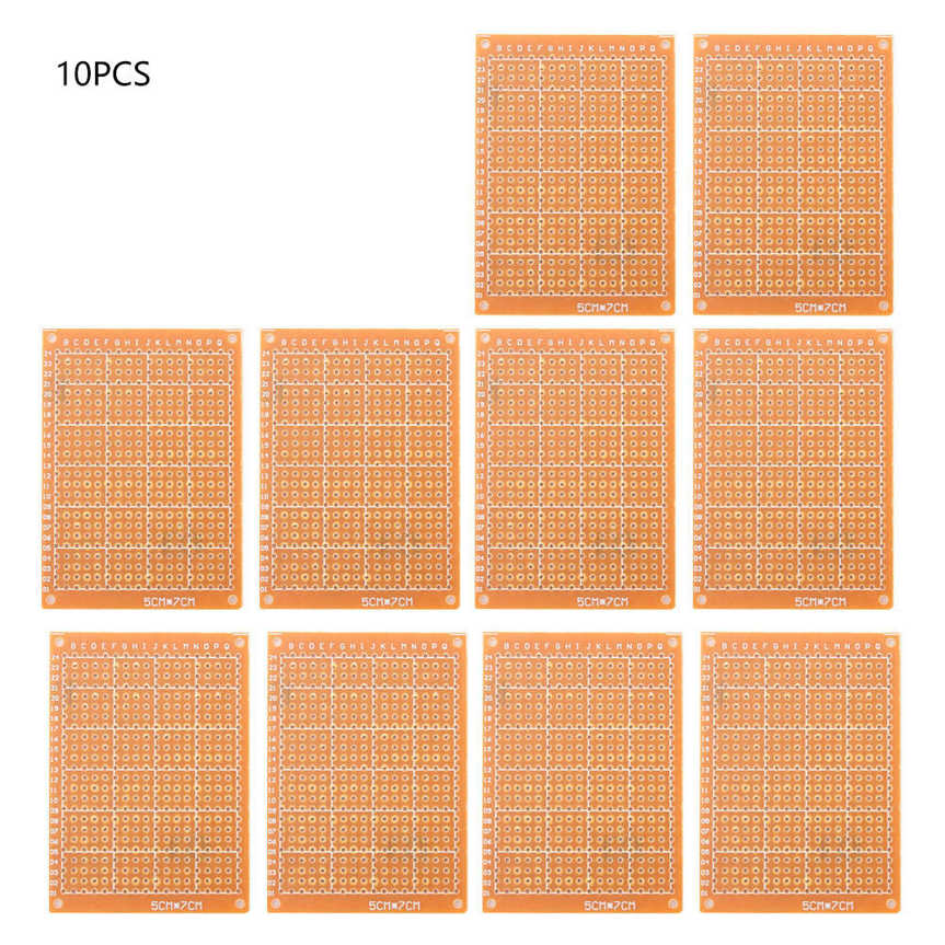 10pcs DIY Prototype Breadboard Paper PCB Universal Printed Circuit Board 5×7 cm