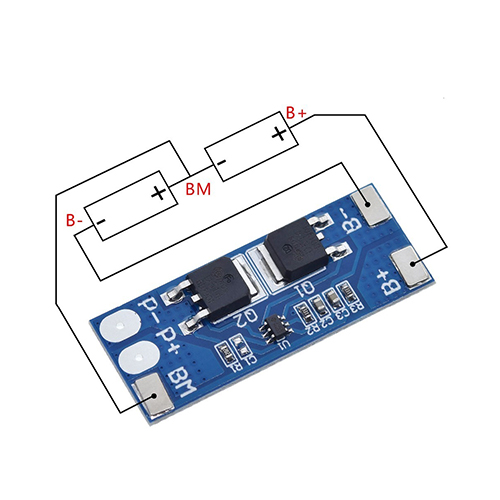 2s BMS Circuit Module 8.4v Li-Ion Battery Protection Board. 