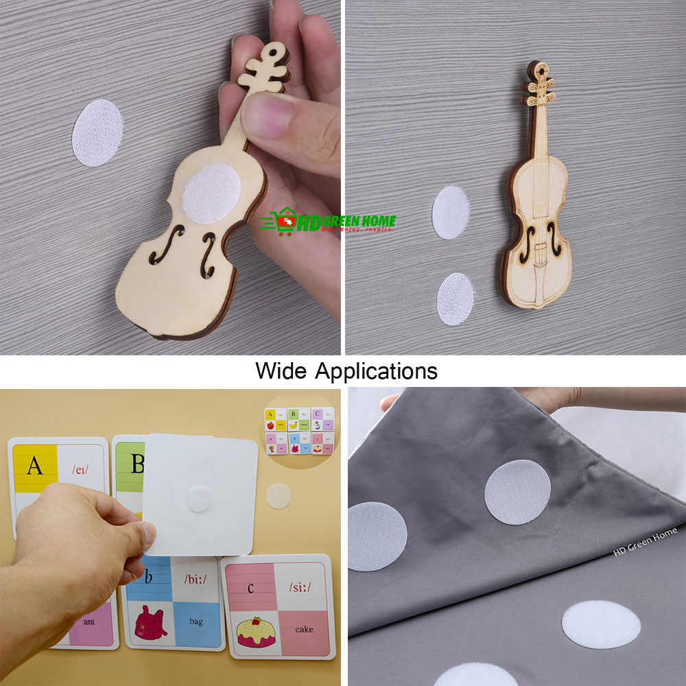 50 pairs x 3cm Round Self Adhesive Velcro Tape Hook and Loop Velcro Dot Fasteners (White). 