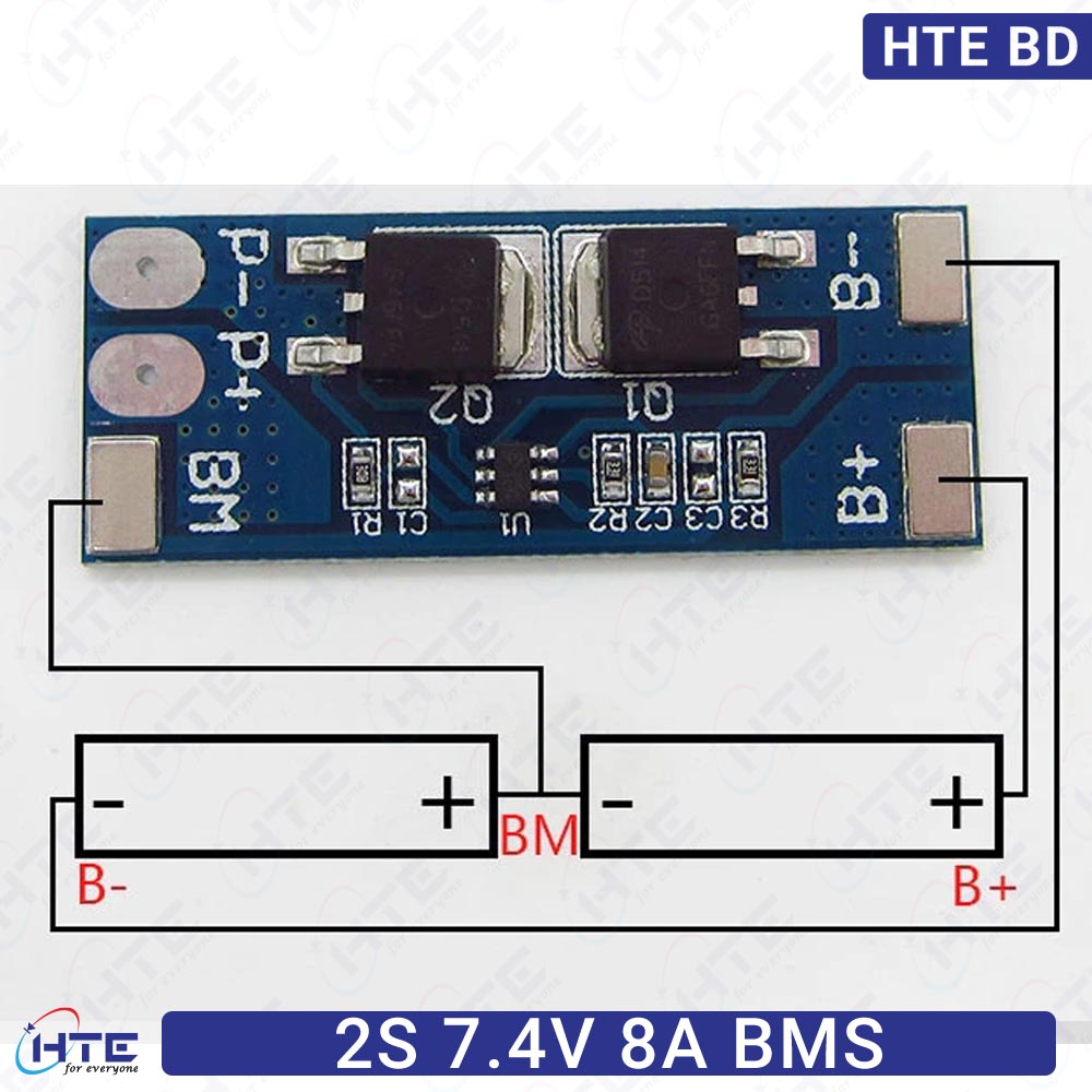 18650 BMS 2S 8A Li-ion 7.4V 8.4V Battery Protection Board Bms Pcm For Li-ion Lipo Battery Cell Pack Max15a. 
