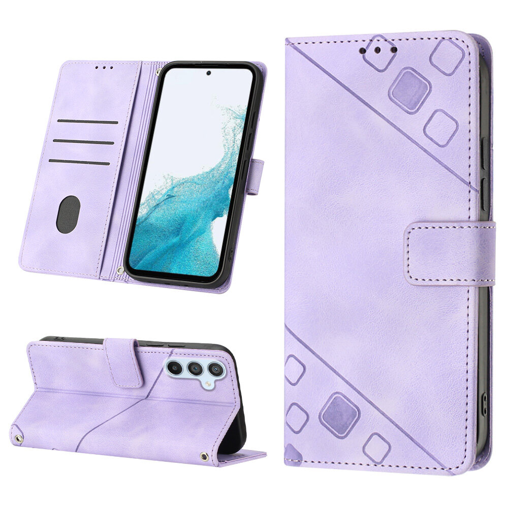 lthmy for Samsung Galaxy A54 5G Case Embossed Leather Wallet Flip Stand Cover. 