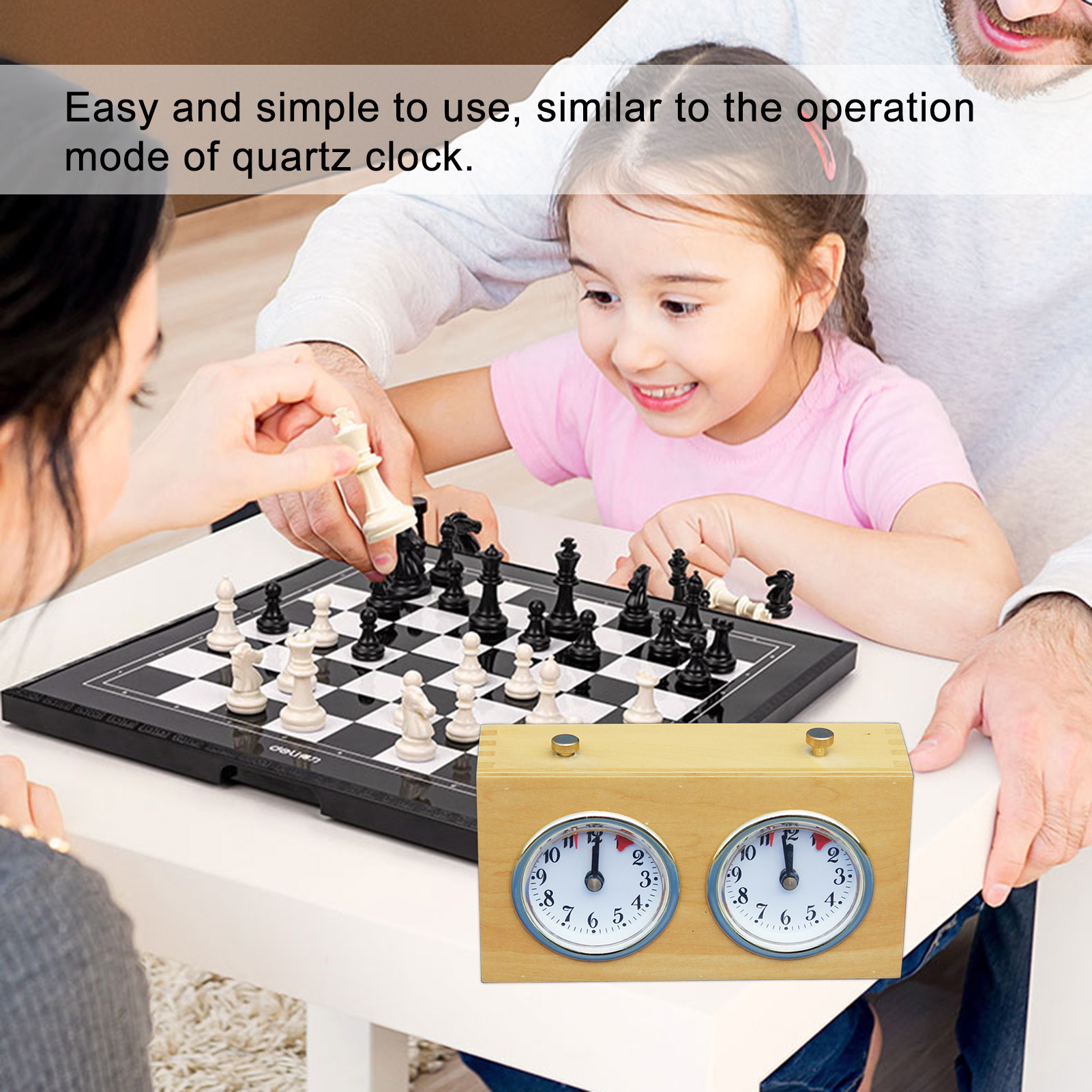 Clock Easy-using Multifunctional Game Timer Vintage Chess Clock for Home. 