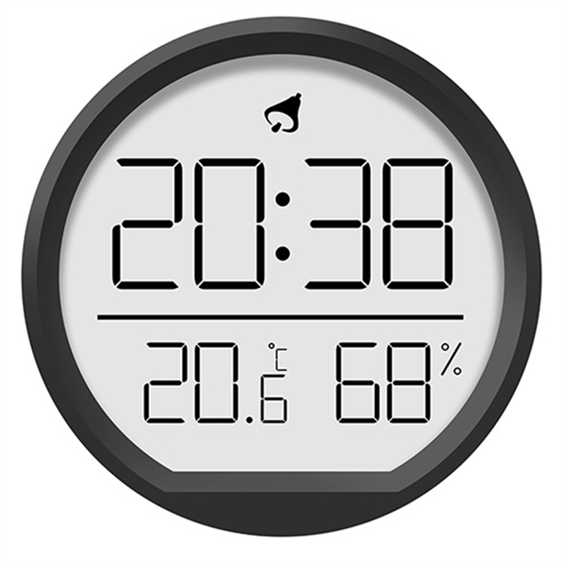 LED Digital Wall Clock Temperature Humidity Date Display Electronic A