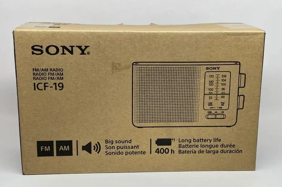 Sony ICF-19 Portable 2 Band FM/AM Radio. 