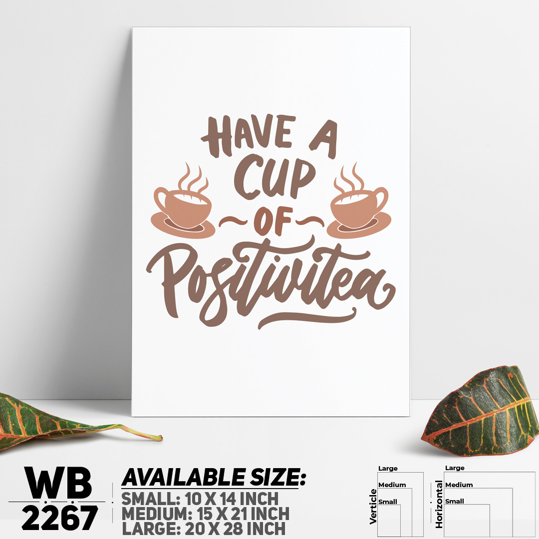 Be Happy & Drink Coffee - Motivational Wall Canvas Poster For Wall Decoration Canvas Wall Decor Art For Wall - WB2267 - Neo Print