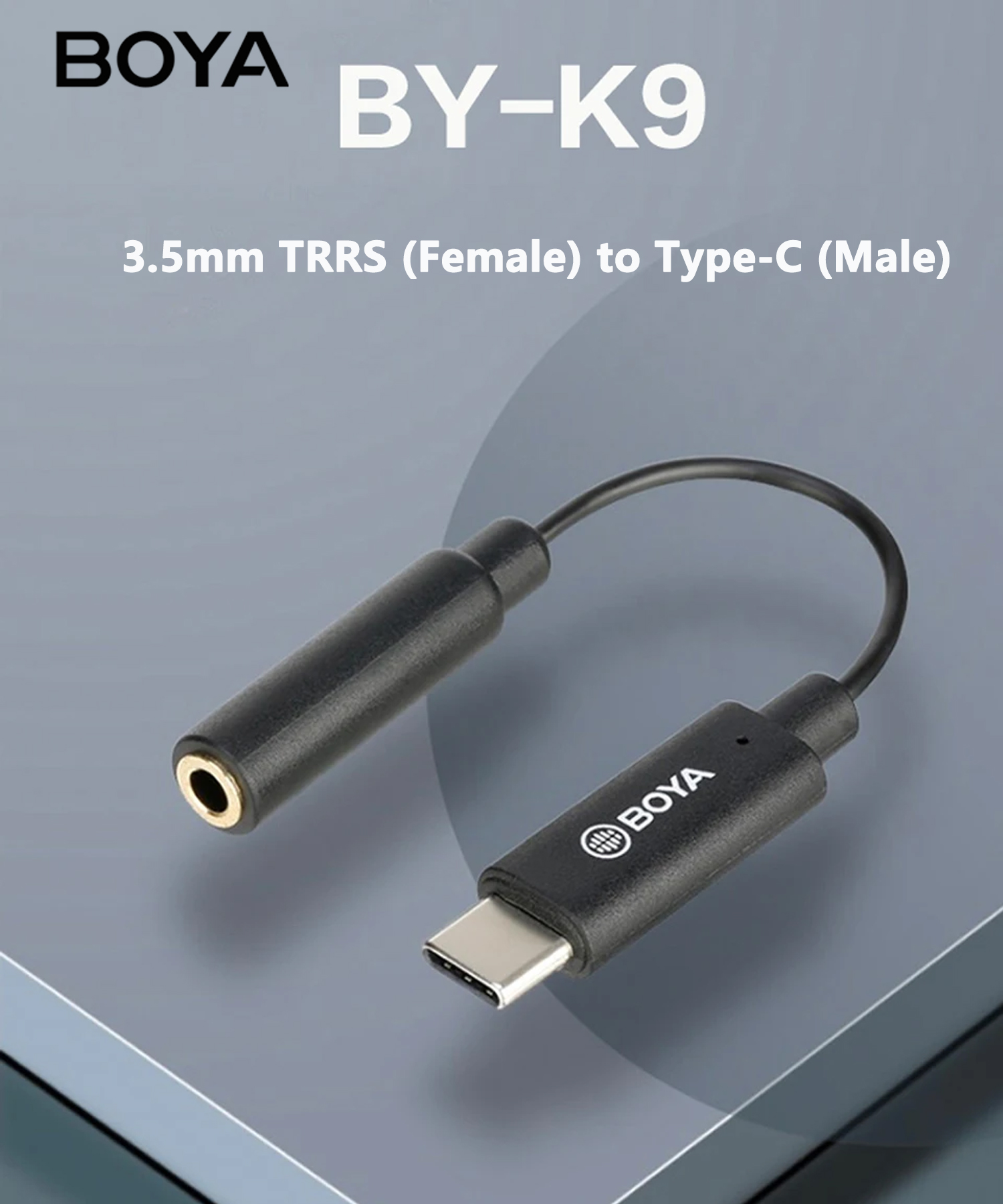BOYA BY-K9 Wireless Microphone Audio Adapter Cable TRRS
