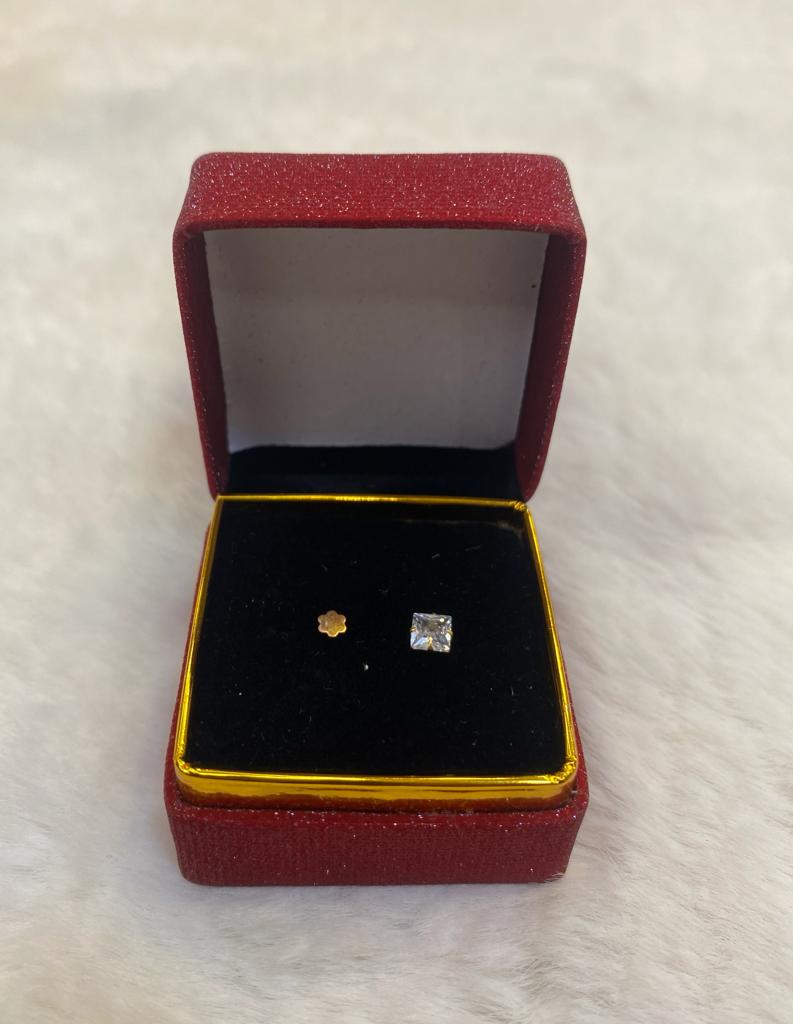 Understated -Premium Quality - SJ54 Diamond Cut Zirconia Stone Regular Usable Nose pin Nakful With Gift Box- Progressively Better. 