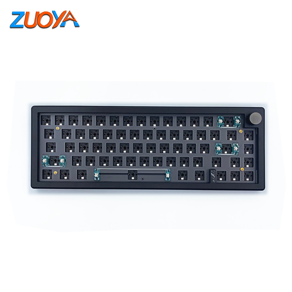ZUOYA GMK67 customized Mechanical keyboard kit hot-swappable Bluetooth 2.4G Wireless RGB Backlit Gasket Structure keyboard 3-mod. 