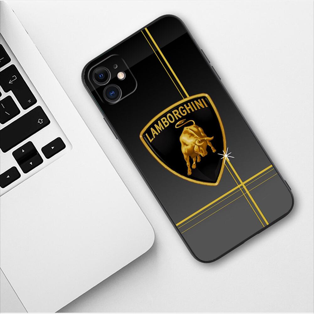 L-Lamborghini Logo Luxury Design New Phone Case For Apple IPhone 13 12 11 14 Pro Max Mini XR X XS Max 15 7 8 Plus SE 2020 Cover. 