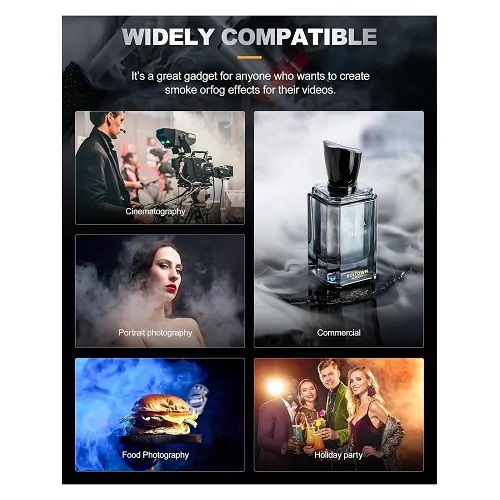 LENSGO Smoke S Mini All-in-One Handheld Fog Machine with Wireless Remote (15W). 