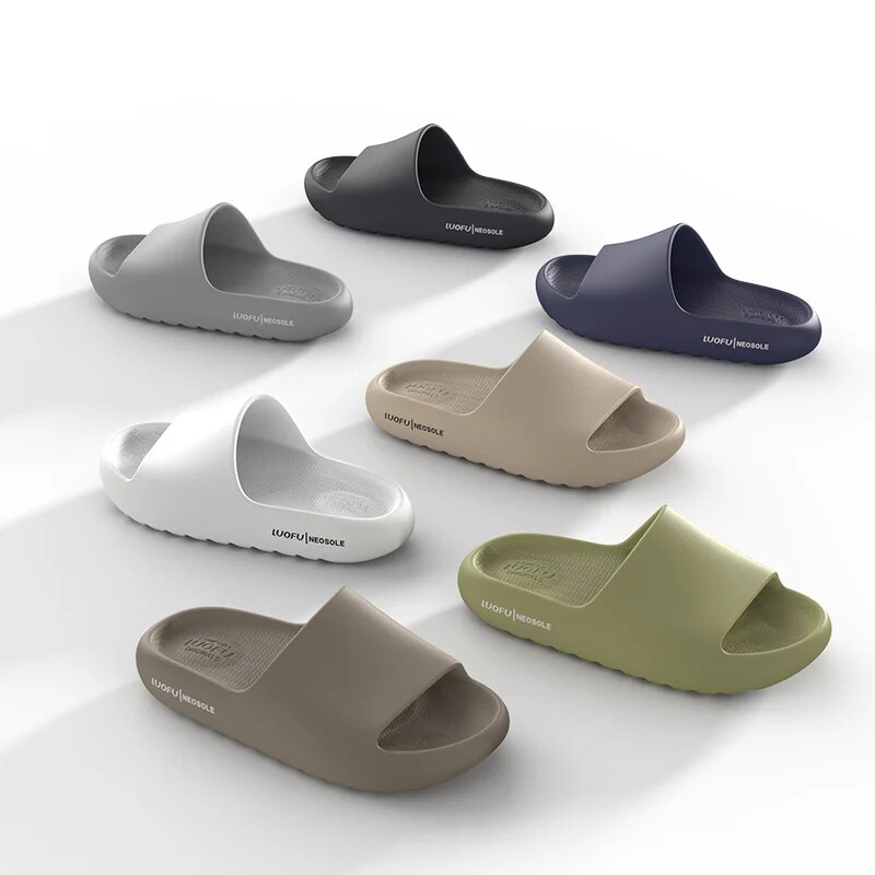 LUOFU Men's Arch Support Slippers, Comfortable Non-Slip Platform Sandals For Indoor Outdoor