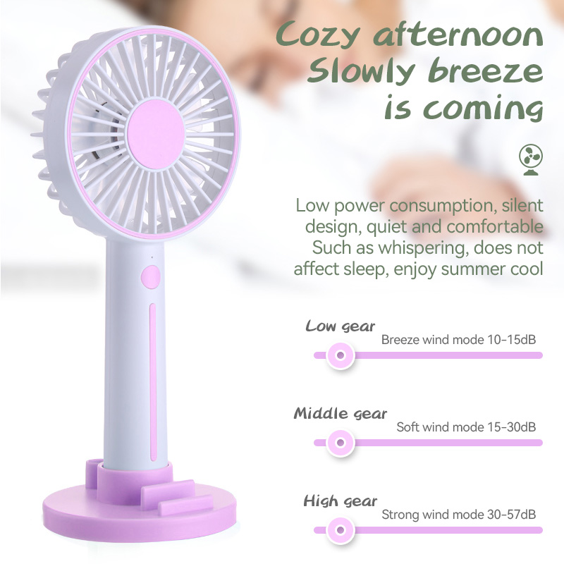 KIVEE FA29 Rechargeable Portable USB Fan Three Gear Adjustable Handheld Mini Fan Wind Power Ultra Quiet Convenient Handheld Fan Rechargeable Cute Square Cooling Fan For Outdoor Home Office Keep Cool with Kivee. 