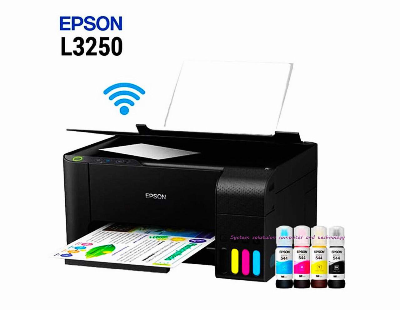 Epson EcoTank L3250 (33 ppm (Mono) & 15 ppm in Color, Scan-copy-print 1 year official warranty) Multifunction InkTank  Wi-Fi Color Printer