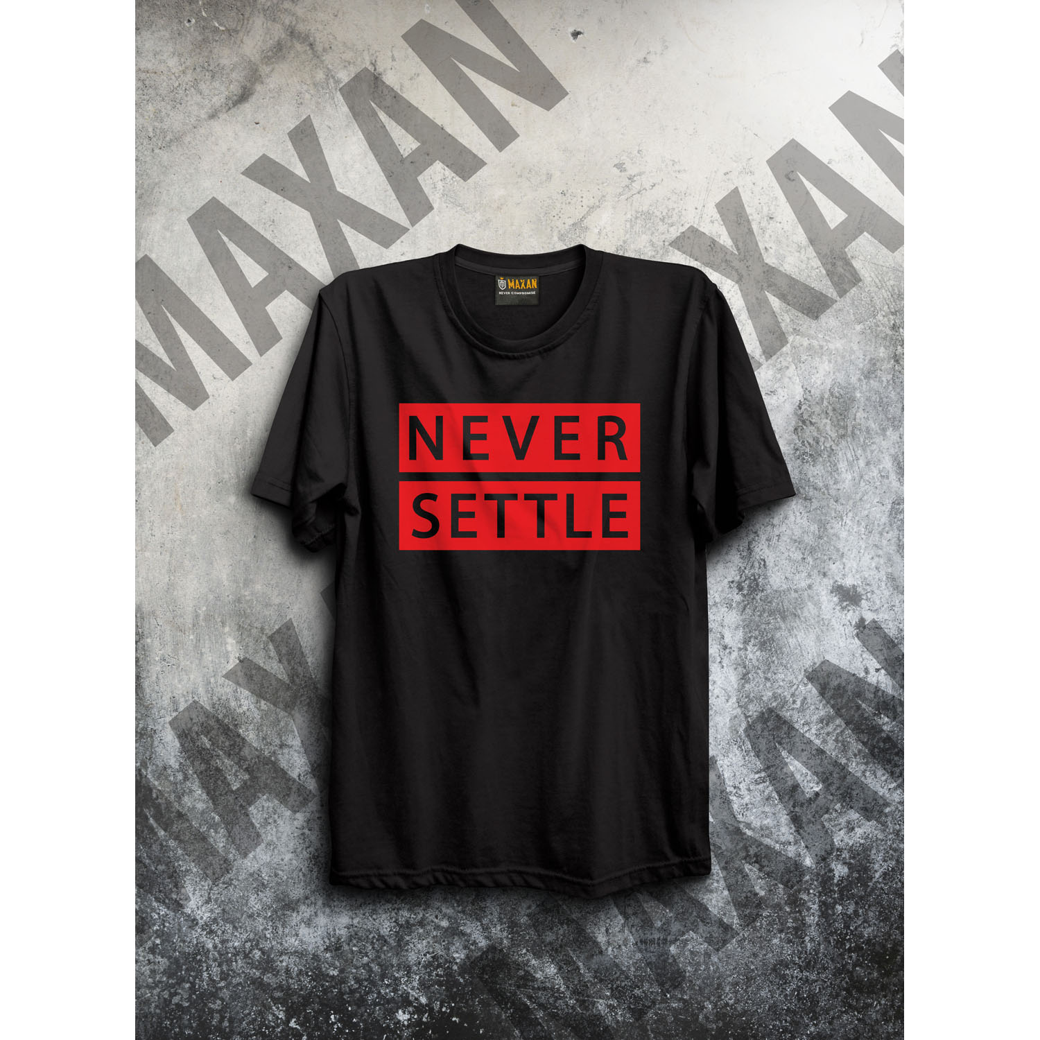 Never Settle Cotton Sort Sleeve T-Shirt 