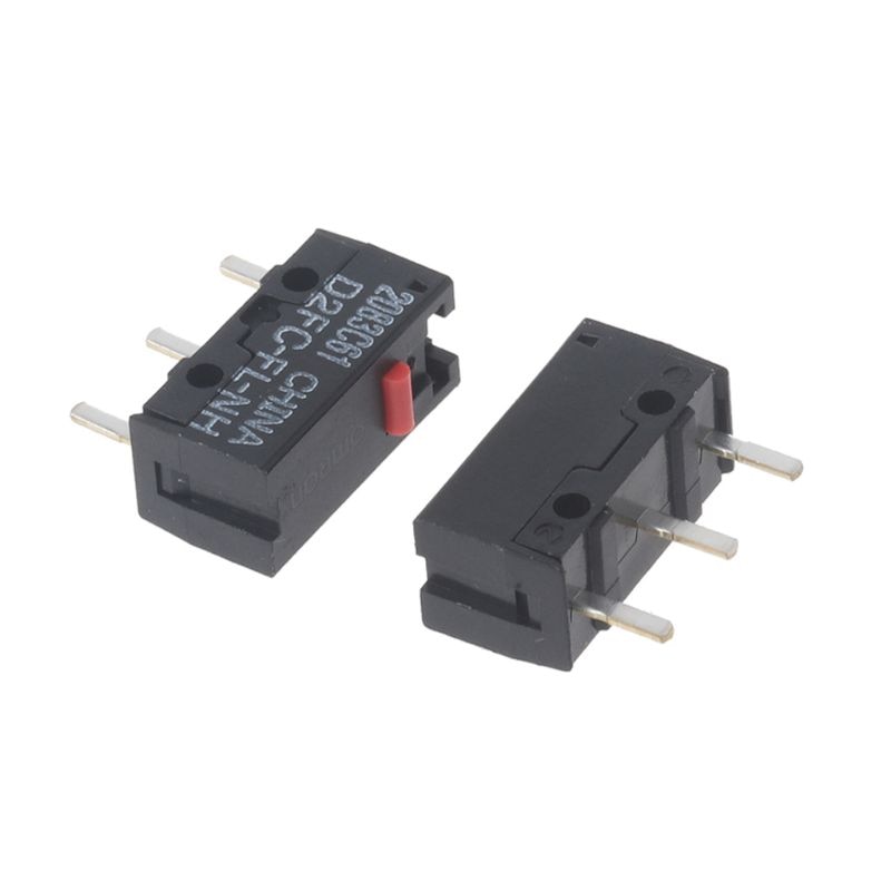 【happy one】2Pcs  OMRON D2FC-FL-NH Red Classic Mouse Micro Switch 10 Million Times lifetime Universal 7N 10m 20M. 