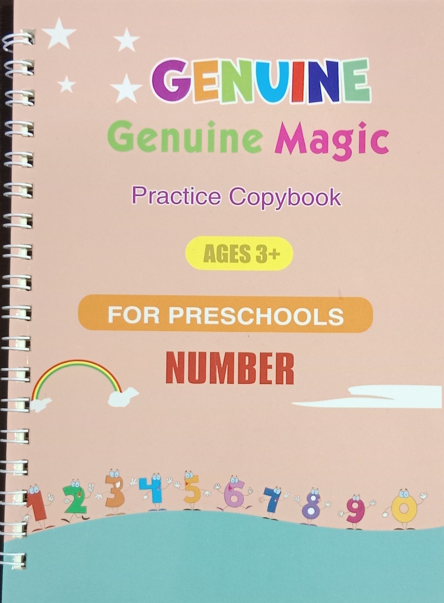 Magic Handwriting Practice Books Set for Children: Includes 4 Books, 1 Pen, 6 Cis, and a Gripper - Perfect for Developing Fine Motor Skills and Handwriting. 