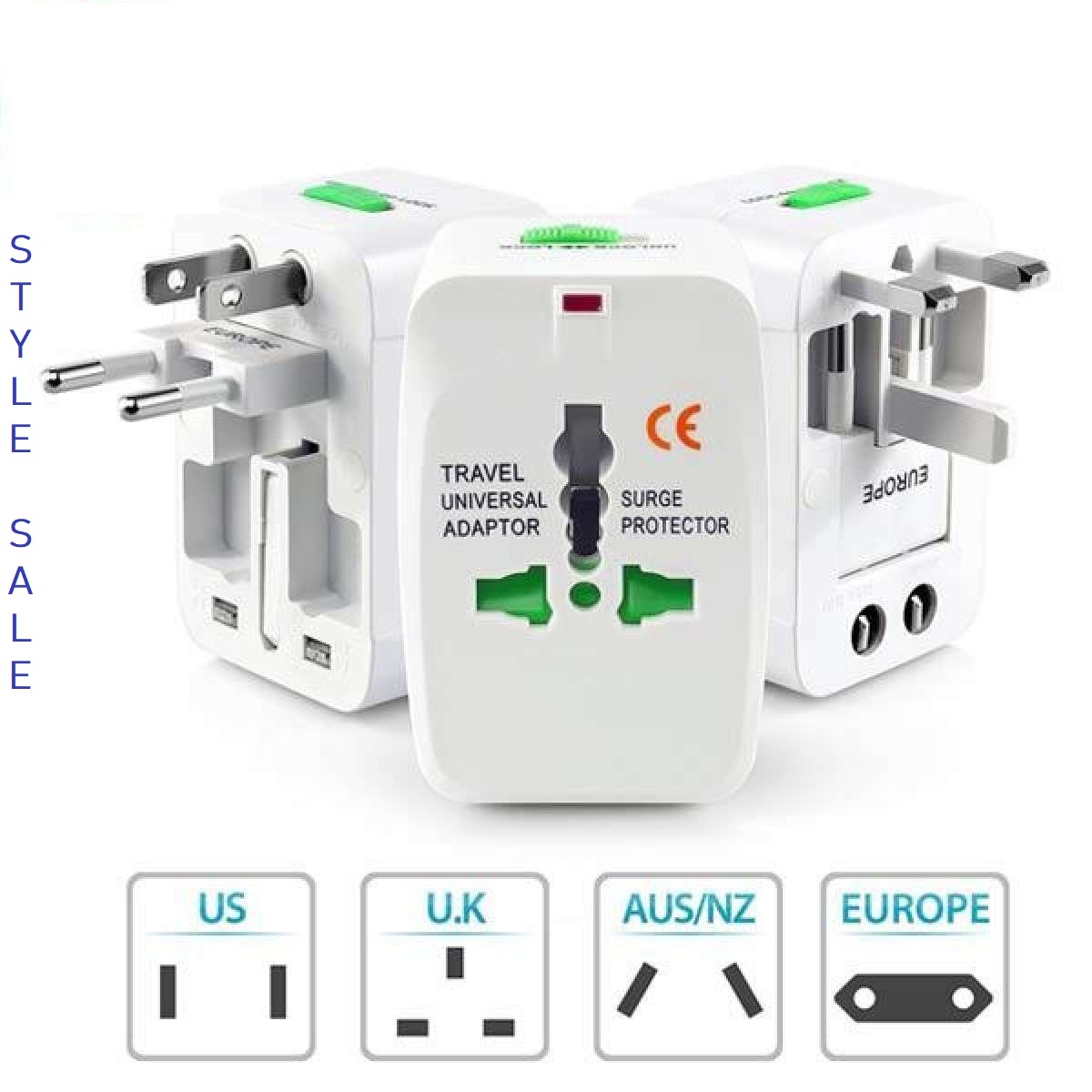 Versatile -International All in 1 Travel Adapter Multi Plug Power Socket UK/US/AU/EU/CA Universal converter- Avant-garde