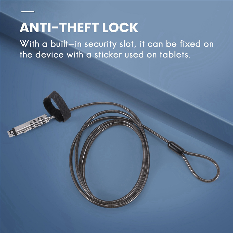 3X Security USB Password Anti-Theft Lock, Used for Anti Theft Function on Laptop, Tablet, Projector, TV