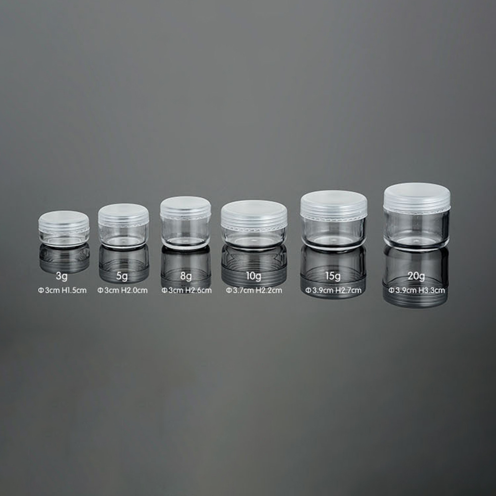 3g/5g/8g/10g/15g/20g Frosted Cap Face Cream Jar Small Jar Empty Cosmetic Bottles Refillable Bottles Plastic Eyeshadow Makeup Face Cream Jar Pot Container. 
