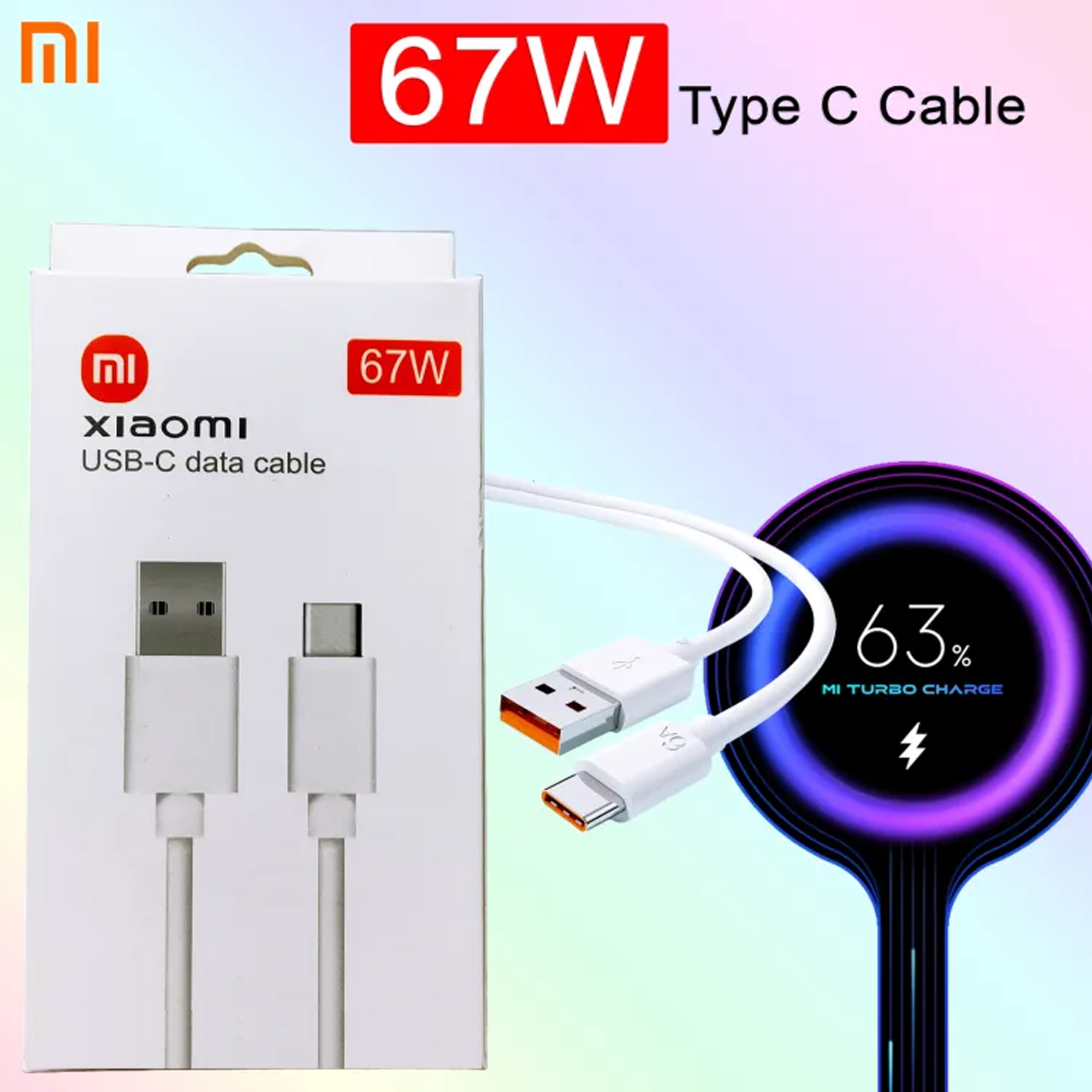 Xiaomi Type-C 6A 67w Turbo Charger Cable Quick Charging Type C USB For Mi 9 10 11 Pro 9Se CC9 Pro Note 10 Lite Redmi K MI 10T Pro 5G 10i Poco X3 Type C Fast Charging Cable 1M Redmi Note 9 10 K30 Ultra POCO M3 Pro 5G Mi 11 Lite- White