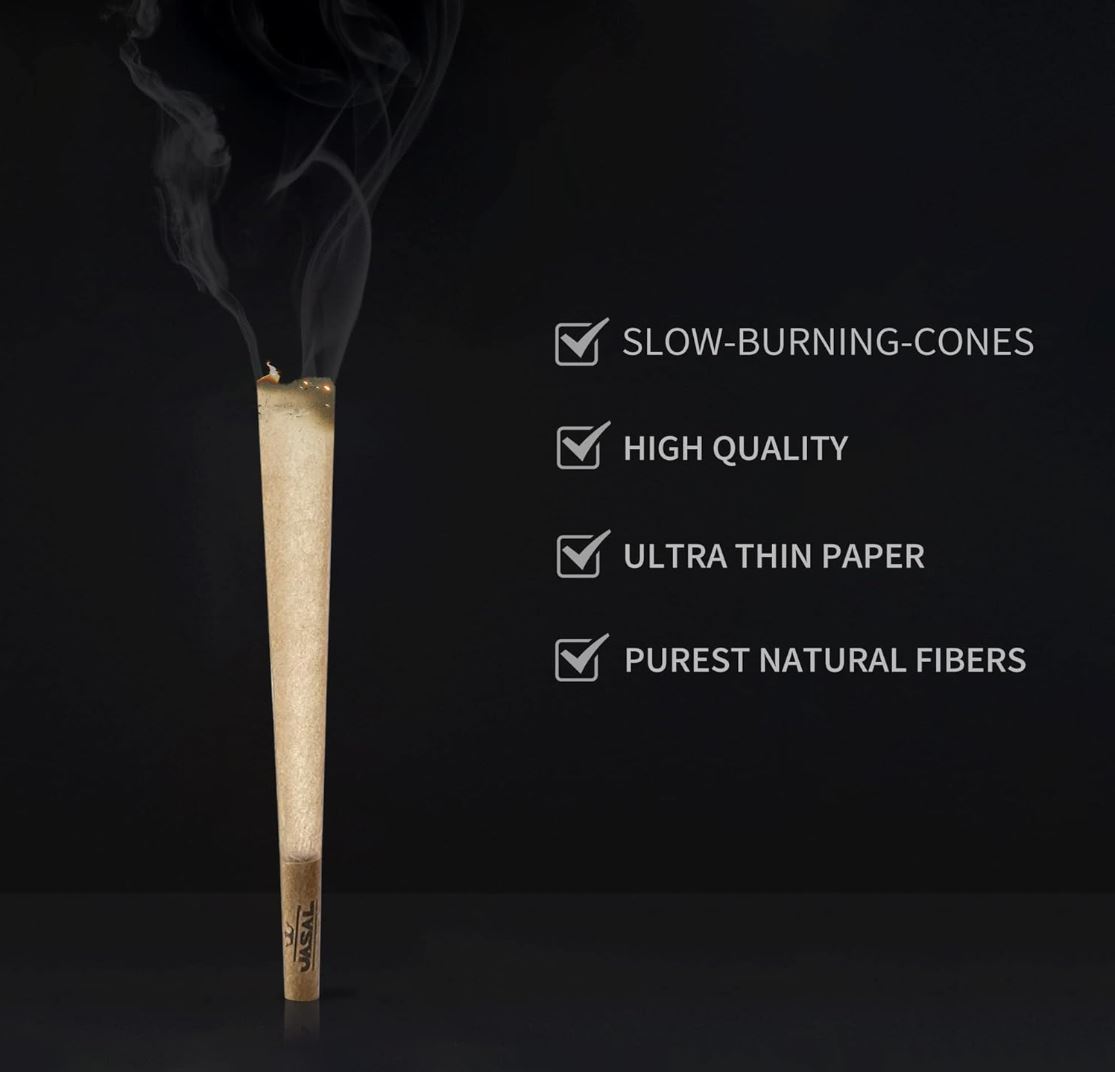 50 Pcs 11/4 Size Pre-Rolled Smoking Rolling Paper ( 50 Cones With Filter). 