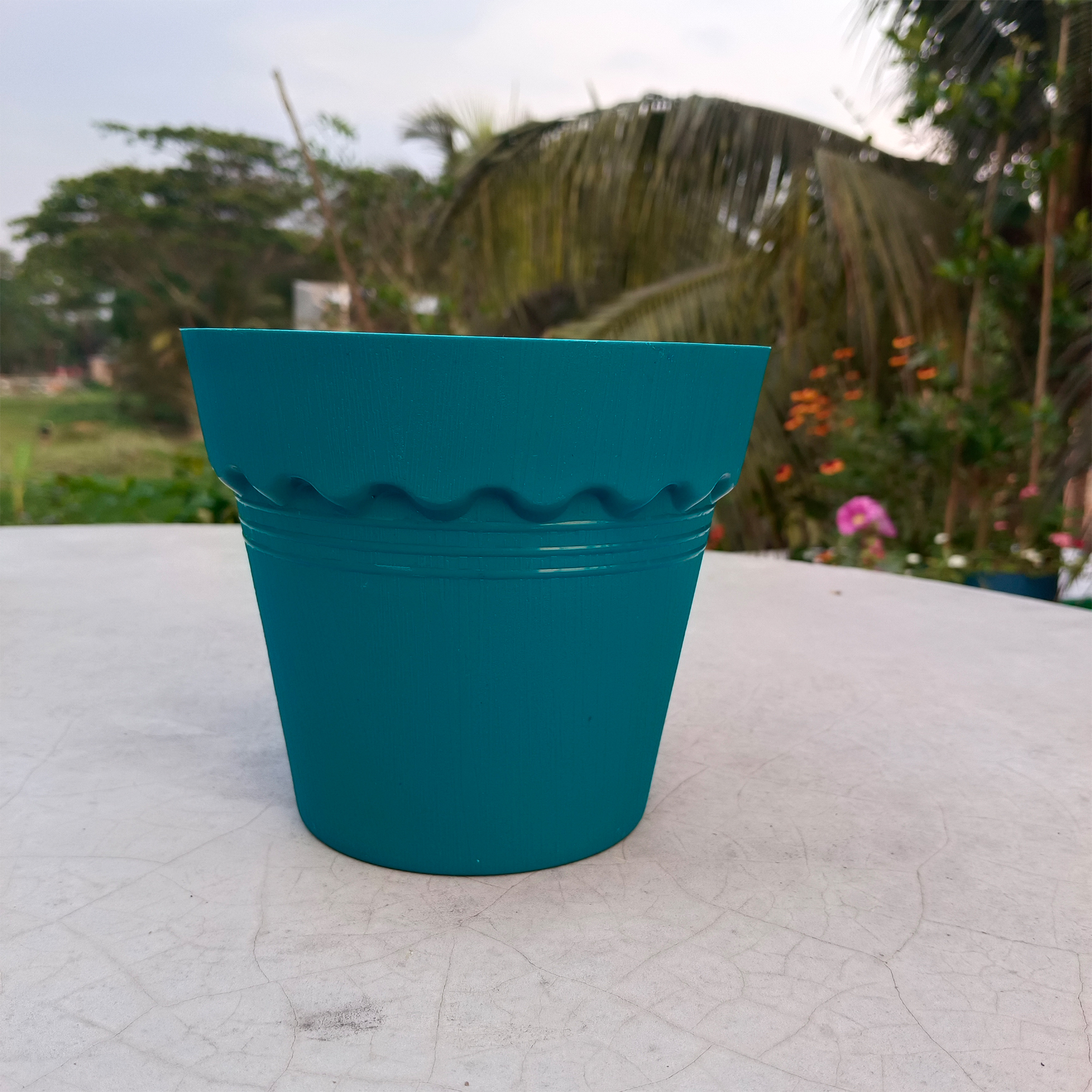 2 color deco flower tob 2 pice (7 inci-8 inci). 
