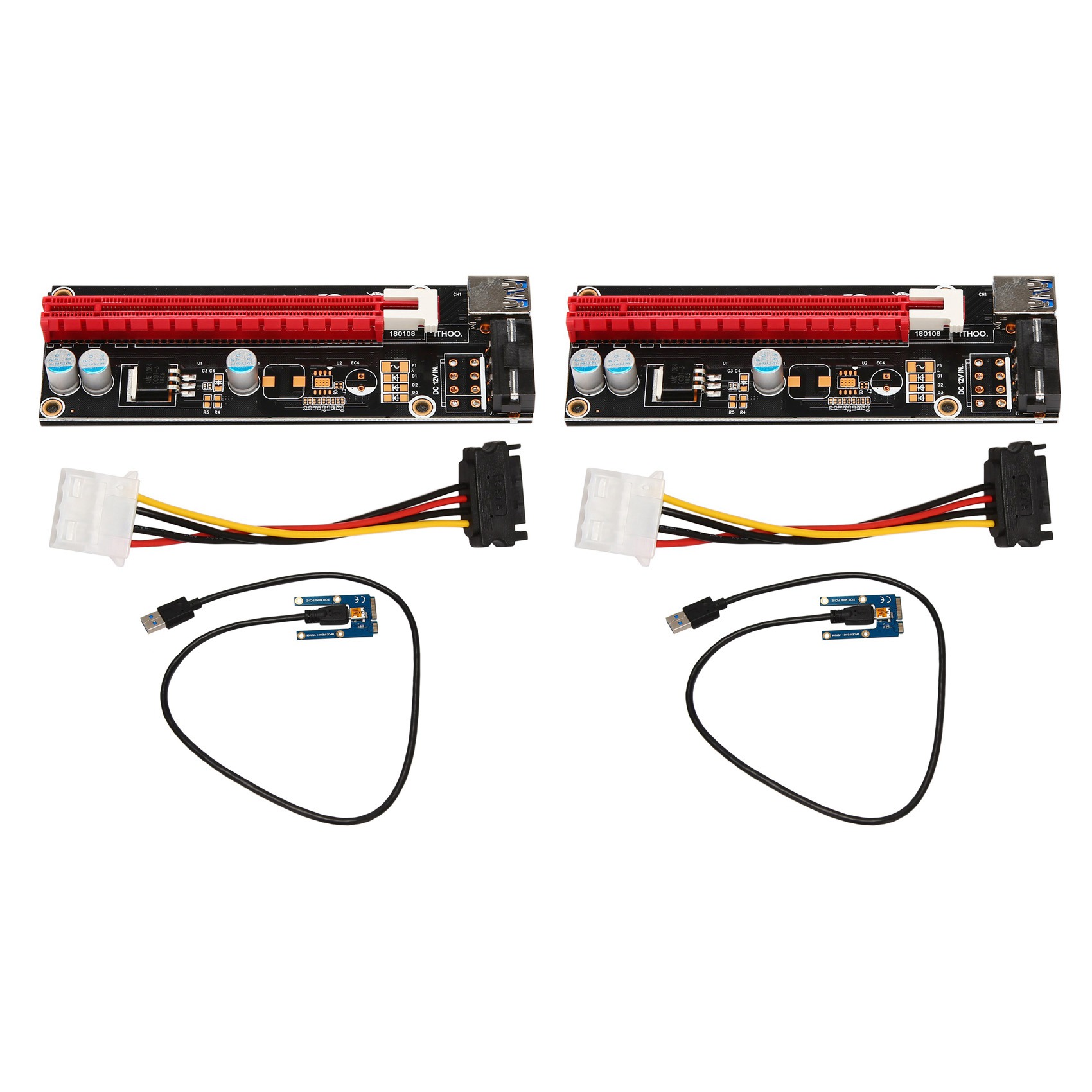 2X Mini PCIe to PCI Express 16X Riser for Laptop Image Card BTC Antminer Miner MPCIe to PCI-E Slot Mining Card
