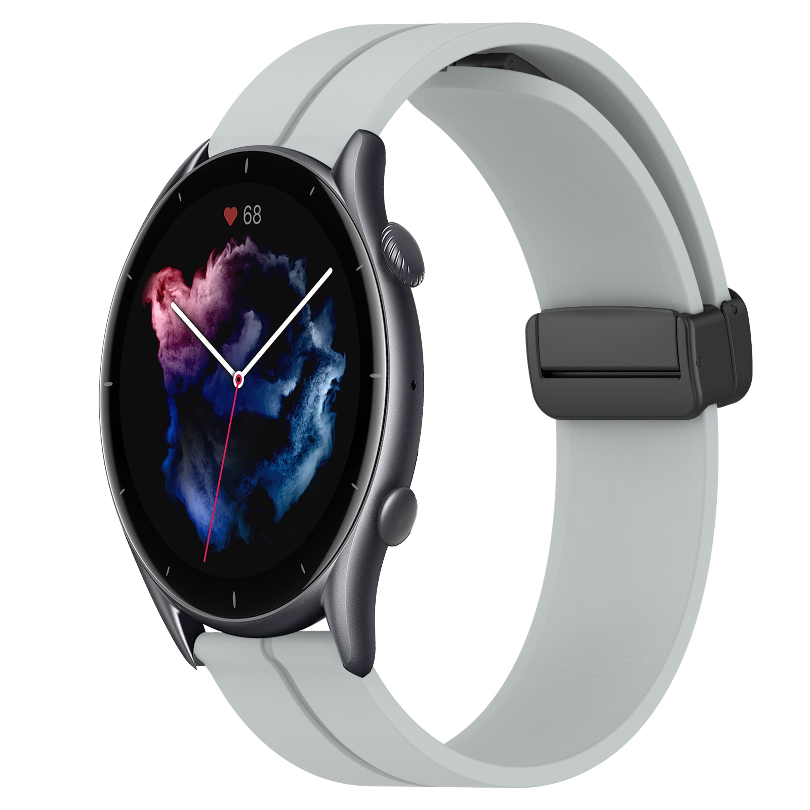 For Amazfit GTR 3 Pro 22mm Solid Color Magnetic Clasp Silicone Watch Band For Amazfit GTR 3 Pro /Amazfit GTR 3 Pro