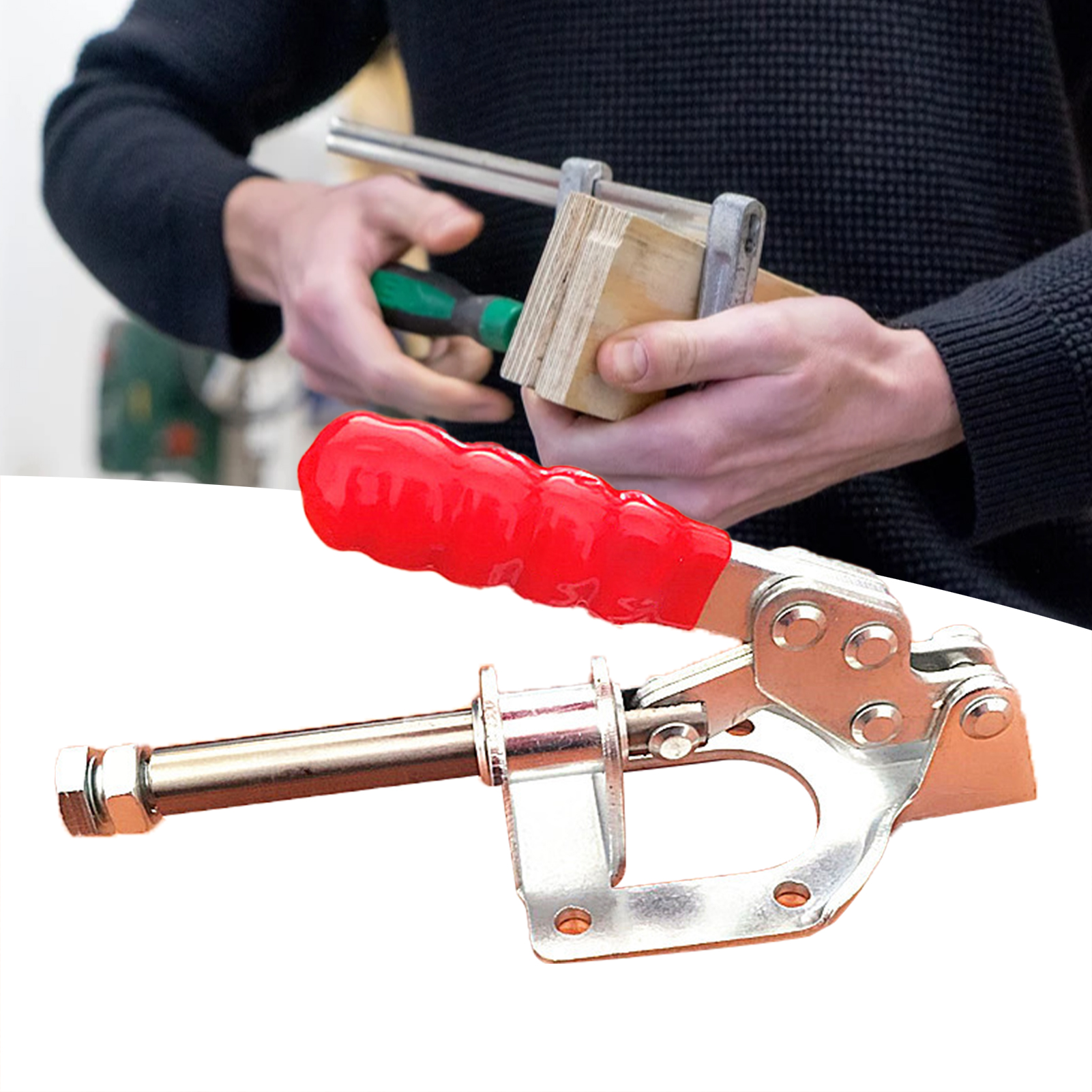Toggle Clamp Cover Handle Sturdy Adjustable Quick Release Clamp. 