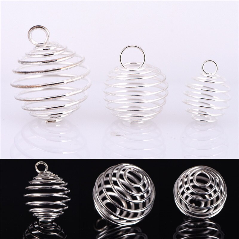 【VisioN Shop】30PCS/Set Round Alloy Cages Pendants DIY Component Charms(null). 