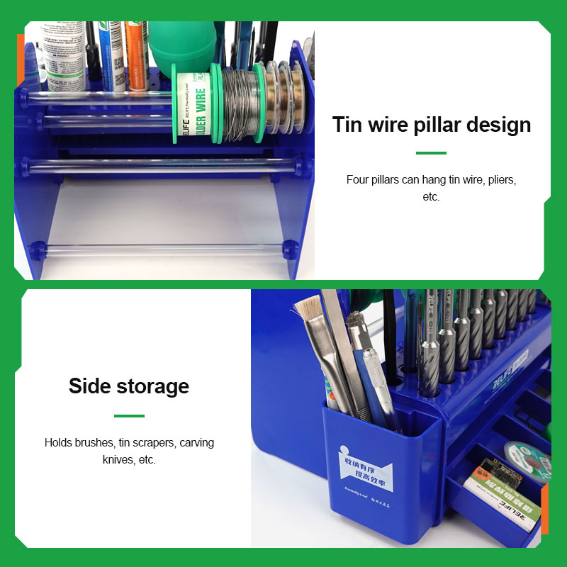 RELIFE RL-001G Multifunction Tool Storage Box Large Capacity Portable Mobile Phone Repair Tools Storage Box Organizer. 