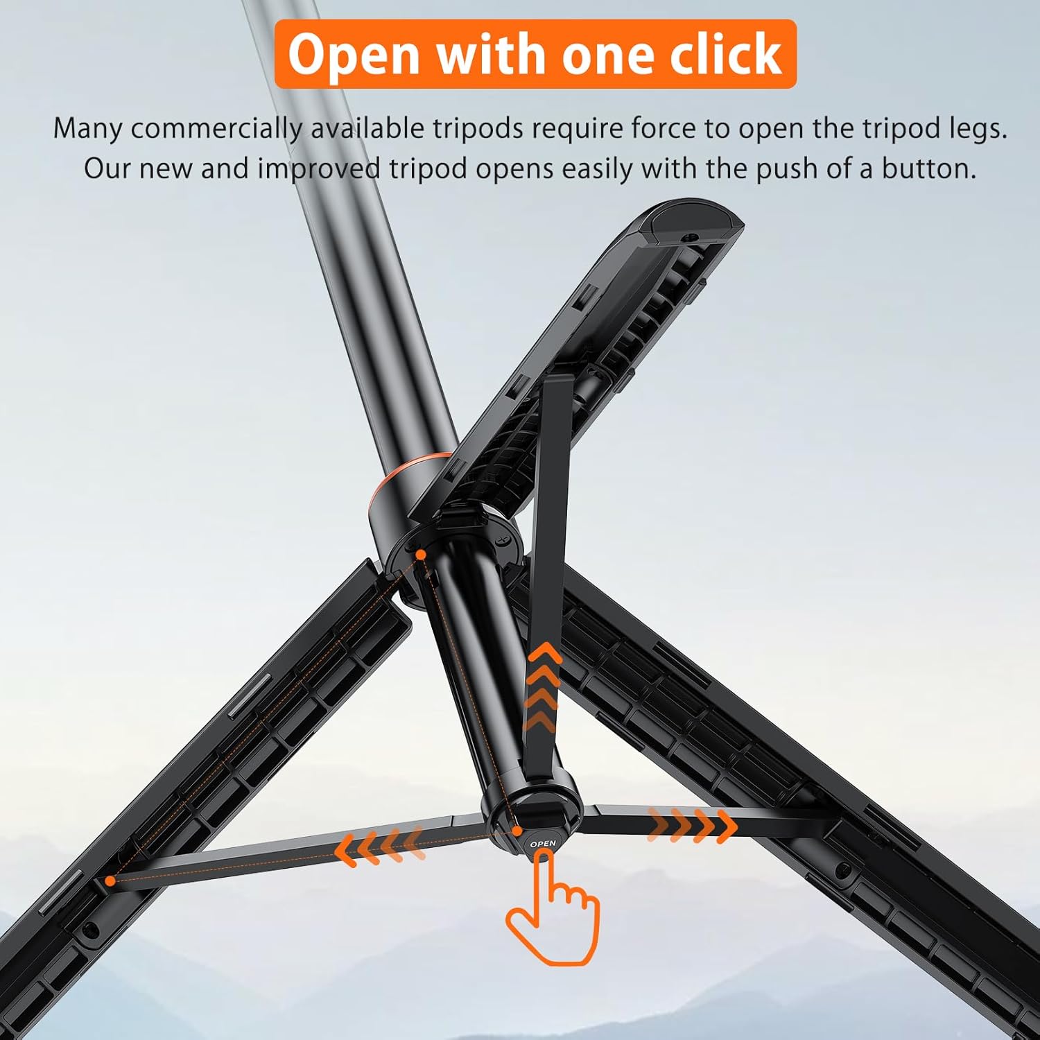 VRIG TP-21 Extendable Selfie Stick Tripod for GoPro Max Hero 10 9 8 7 6 5 4, DJI Osmo Action, Insta 360 One R and More Action Camera（55.1''）. 