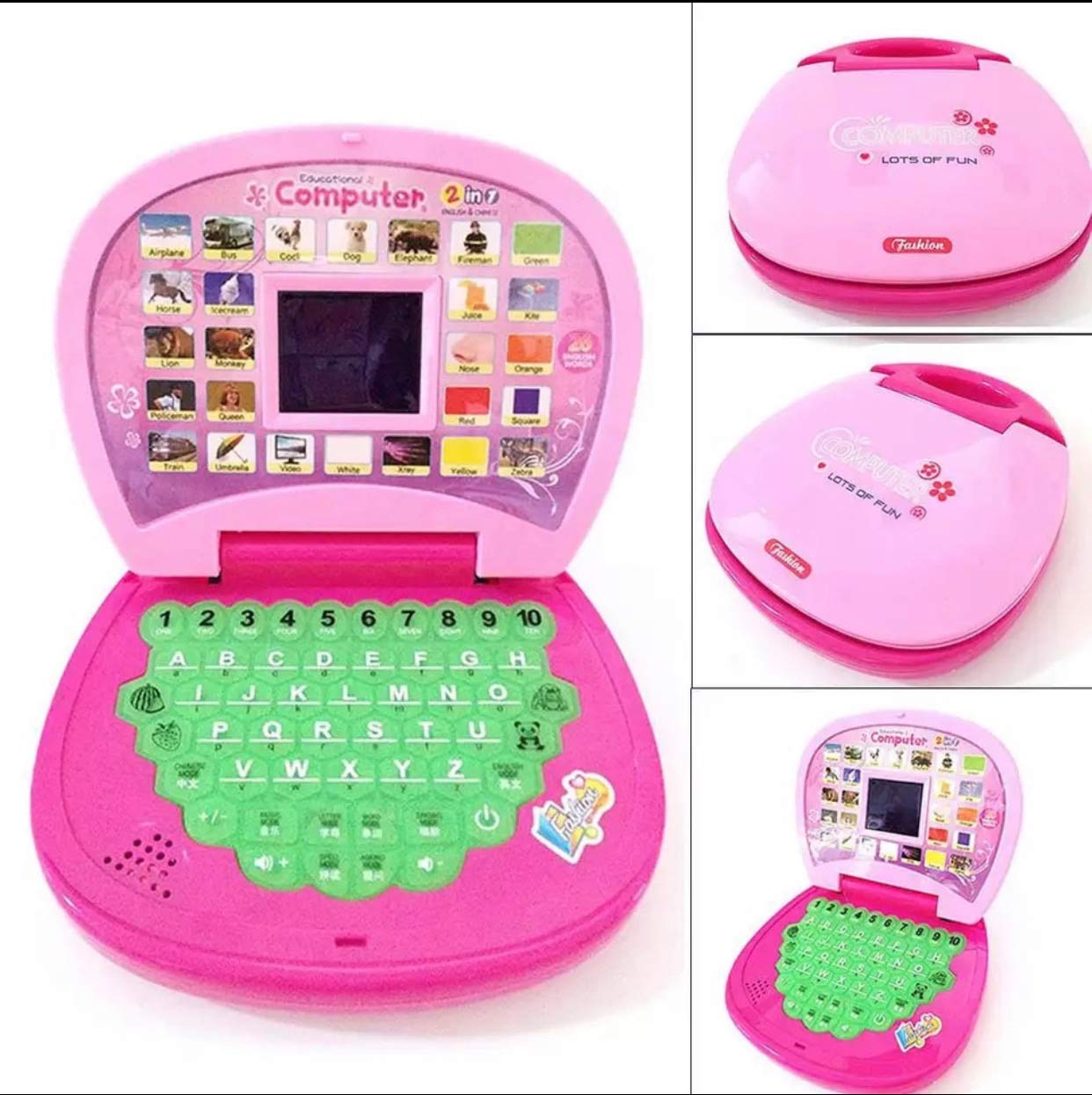 EDUCATIONAL Computer and Learning ABCD, Words & Number Battery Operated Kids Laptop with LED Display and Music | Daraz.com.bd