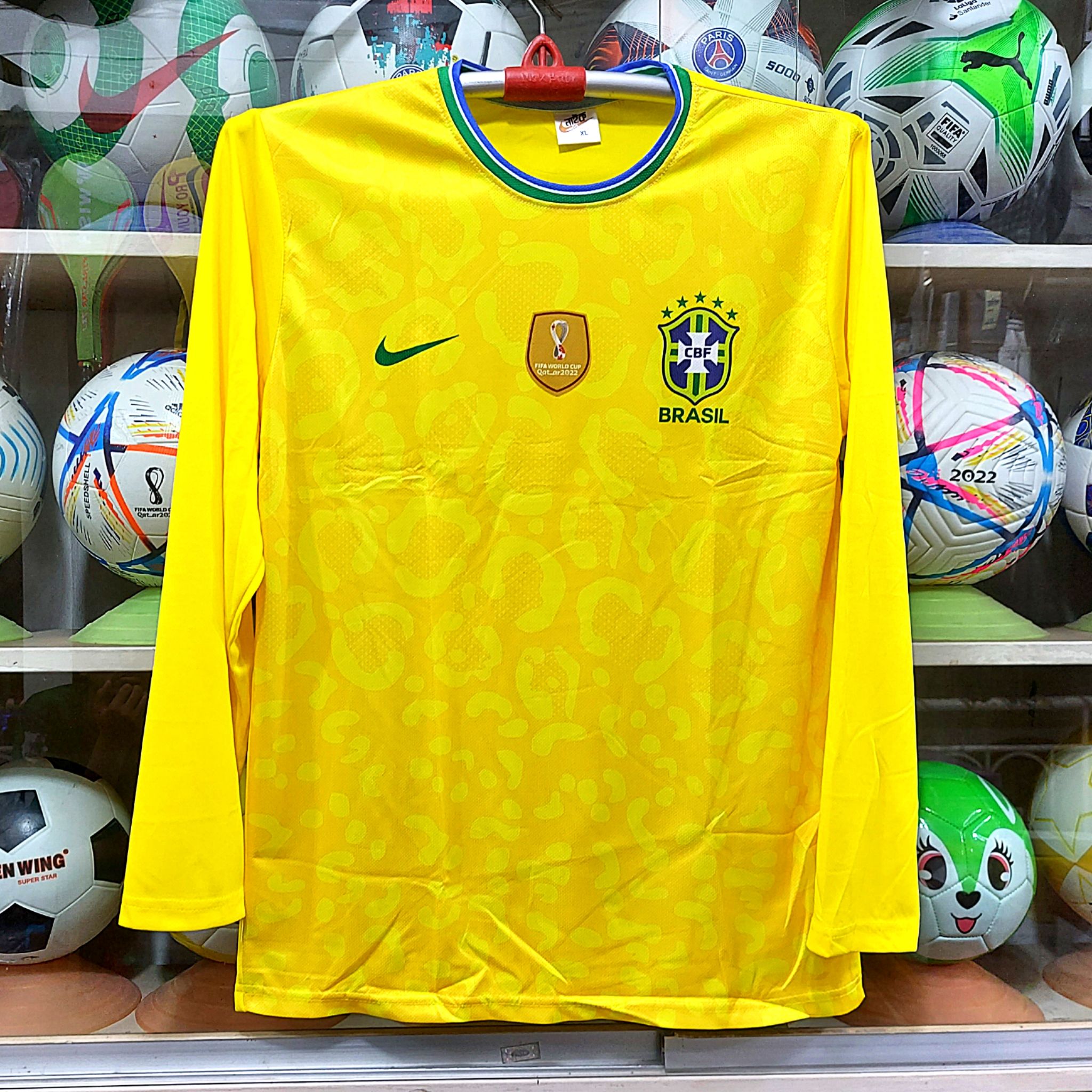 brazil football jersey full sleeve