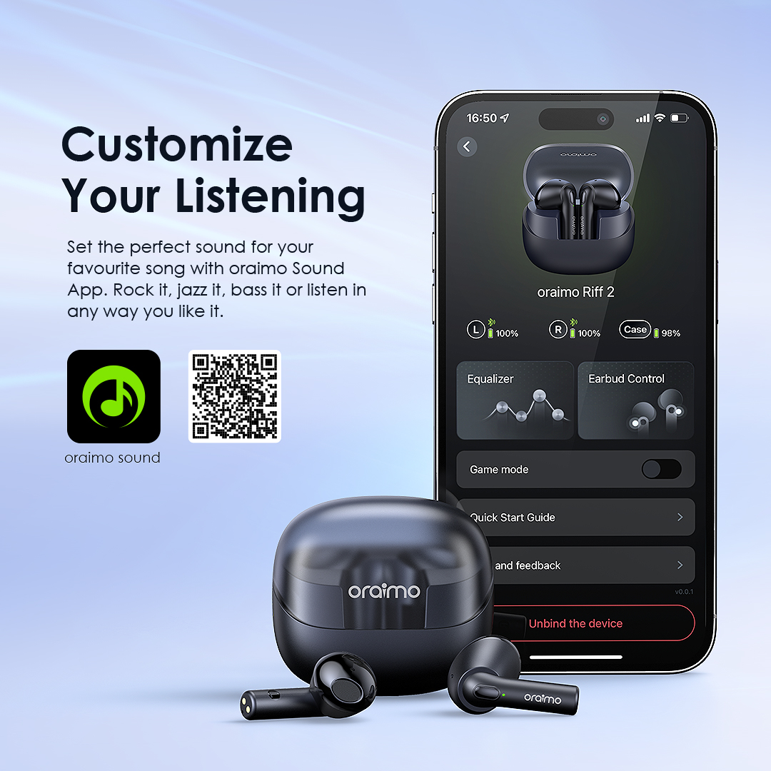 Riff 2 Half in-Ear True Wireless Earbuds. 