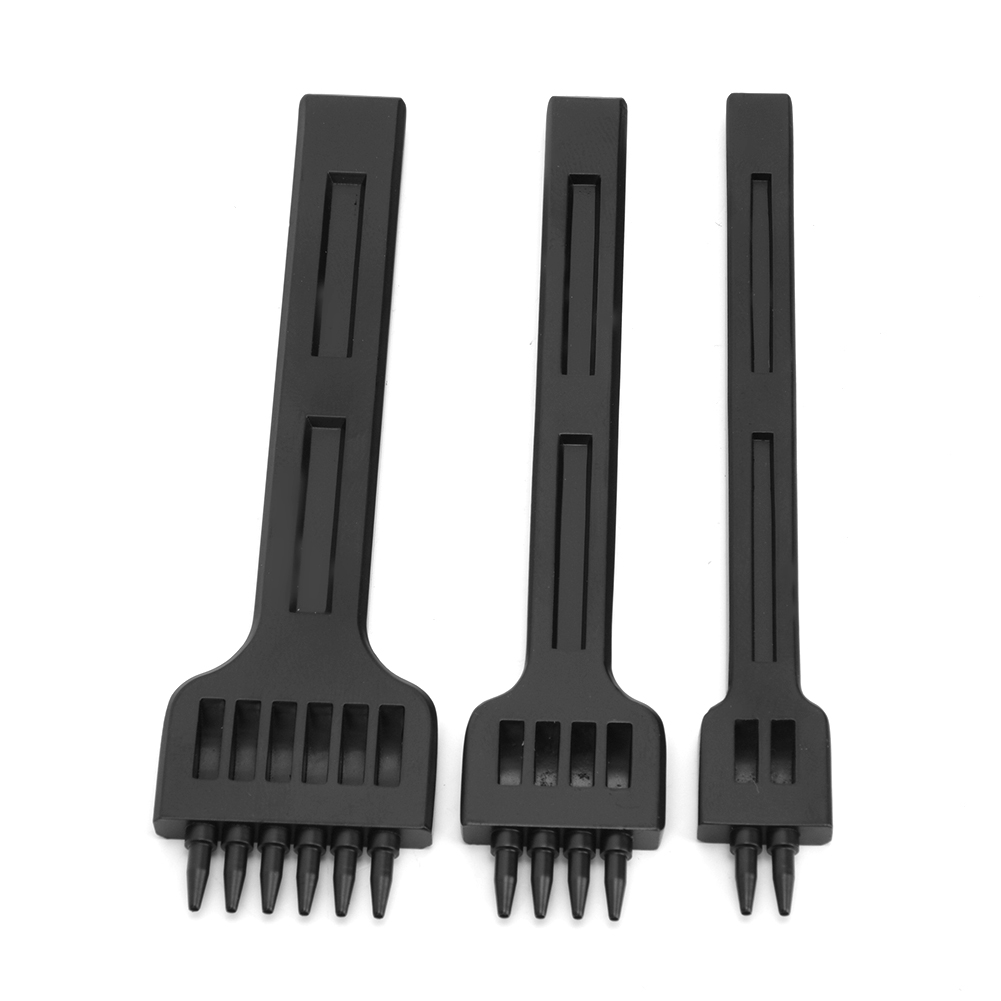3Pcs Steel 4mm French Style Leather Craft Stitch Lacing Punch Chisel Tool NCZ. 