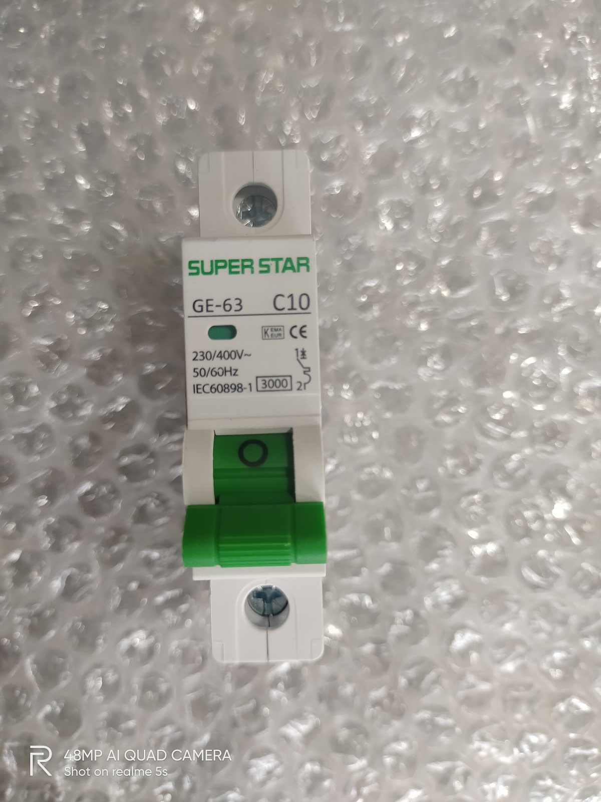 Miniature Circuit Breaker Single Pole or Phase C10 ampere 3Ka. 
