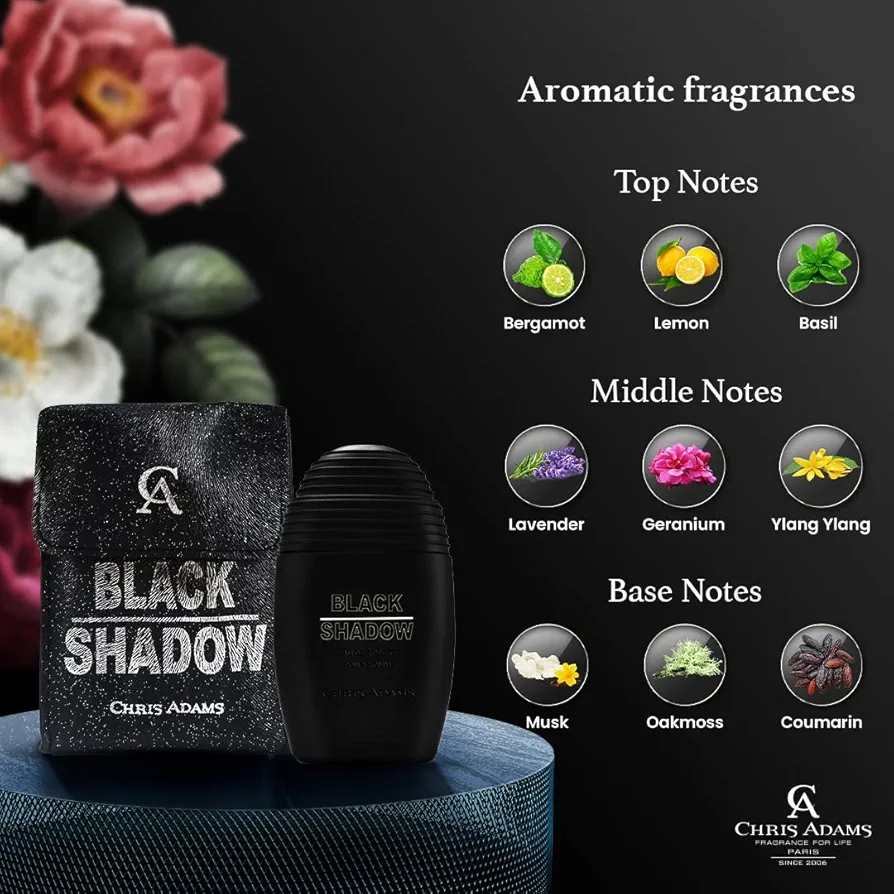 Chris Adams Perfumes Black Shadow Eau De Toilette, 100 ml. 