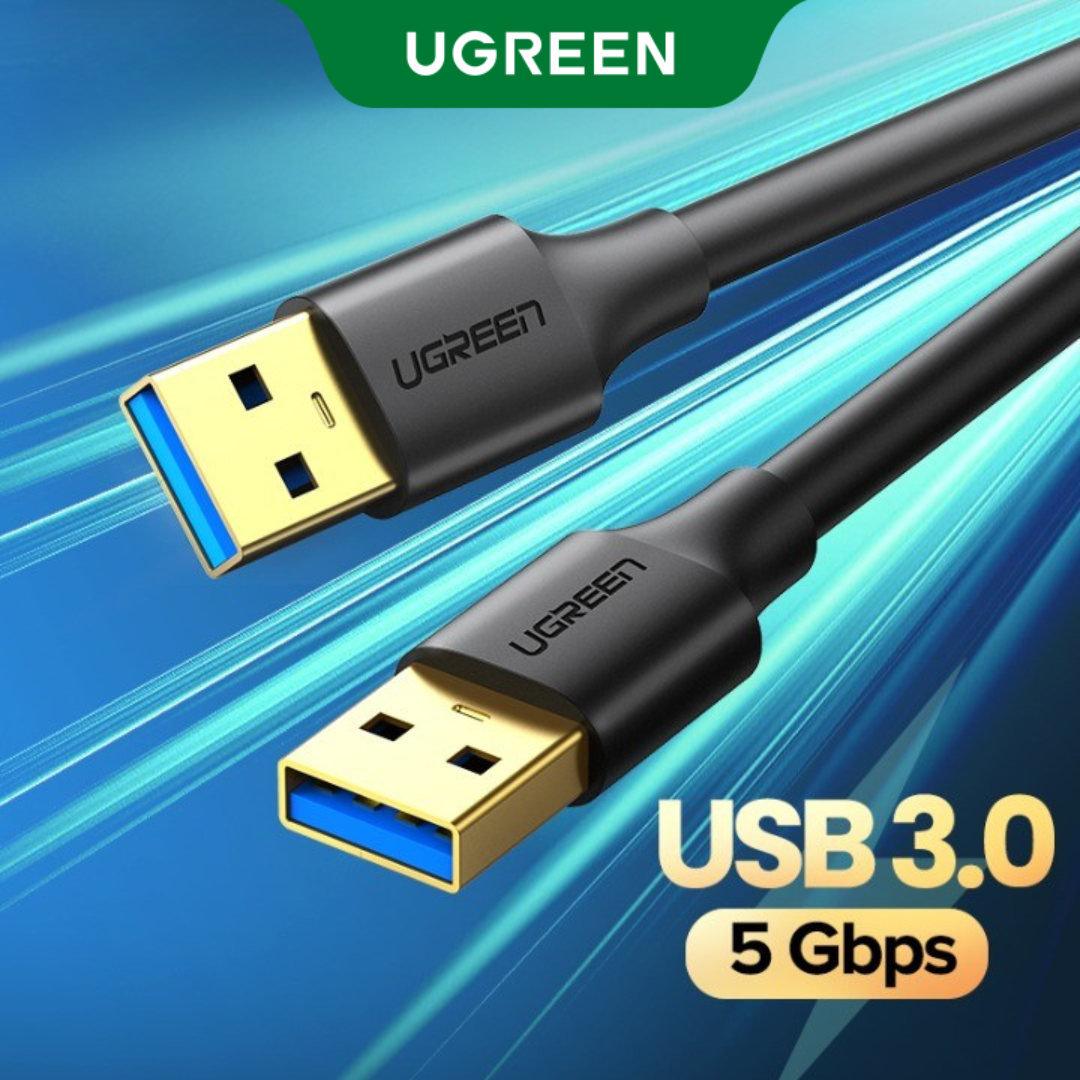 UGREEN USB 3.0 A to A Cable Type A Male to Male Cable Cord for Data Transfer Hard Drive Enclosures, Printers, Modems, Cameras
