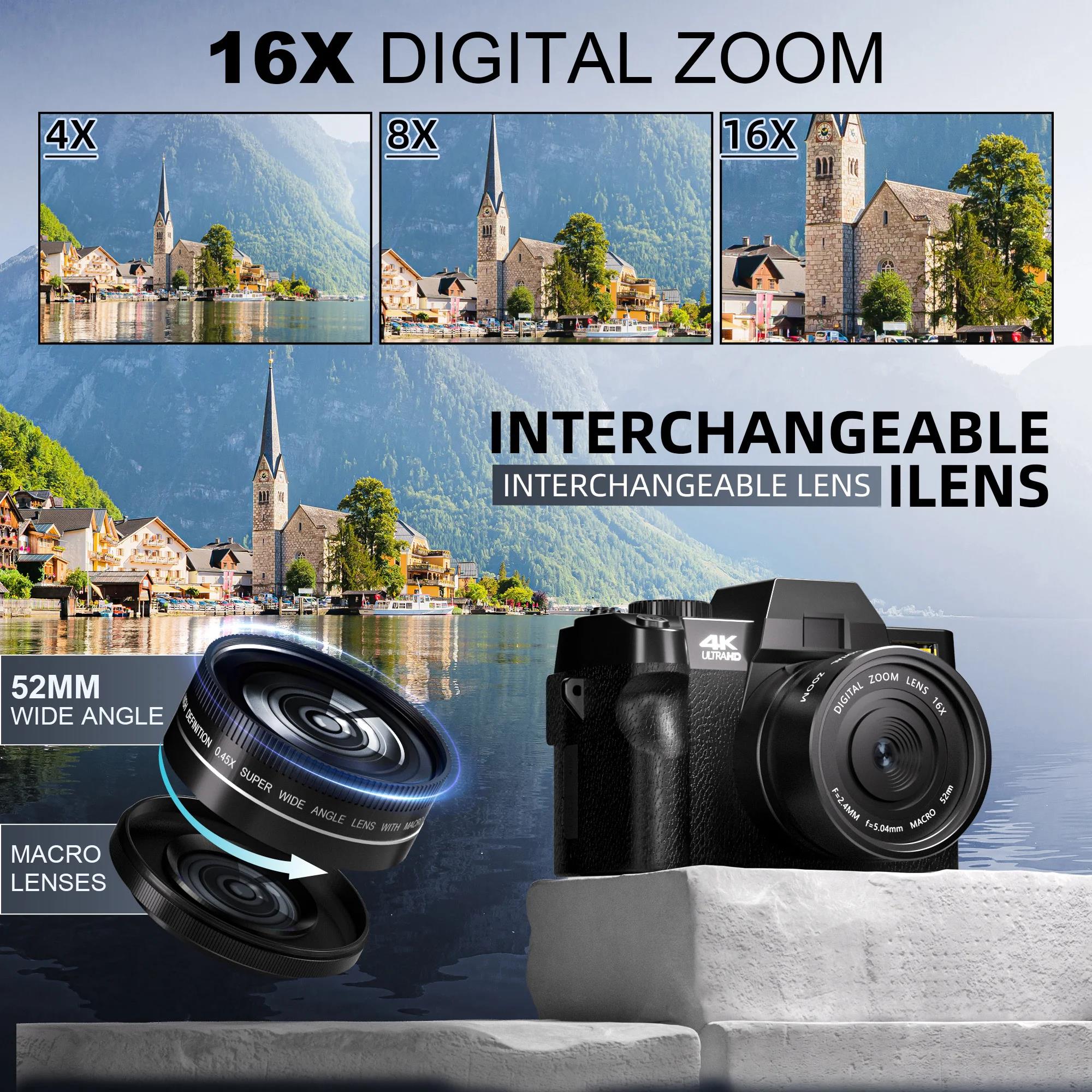 NBD Photography Digital Camera 48MP 4K Video/Vlog Camera with WiFi 60FPS Auto Focus Travel Camera for Photography Beginners. 
