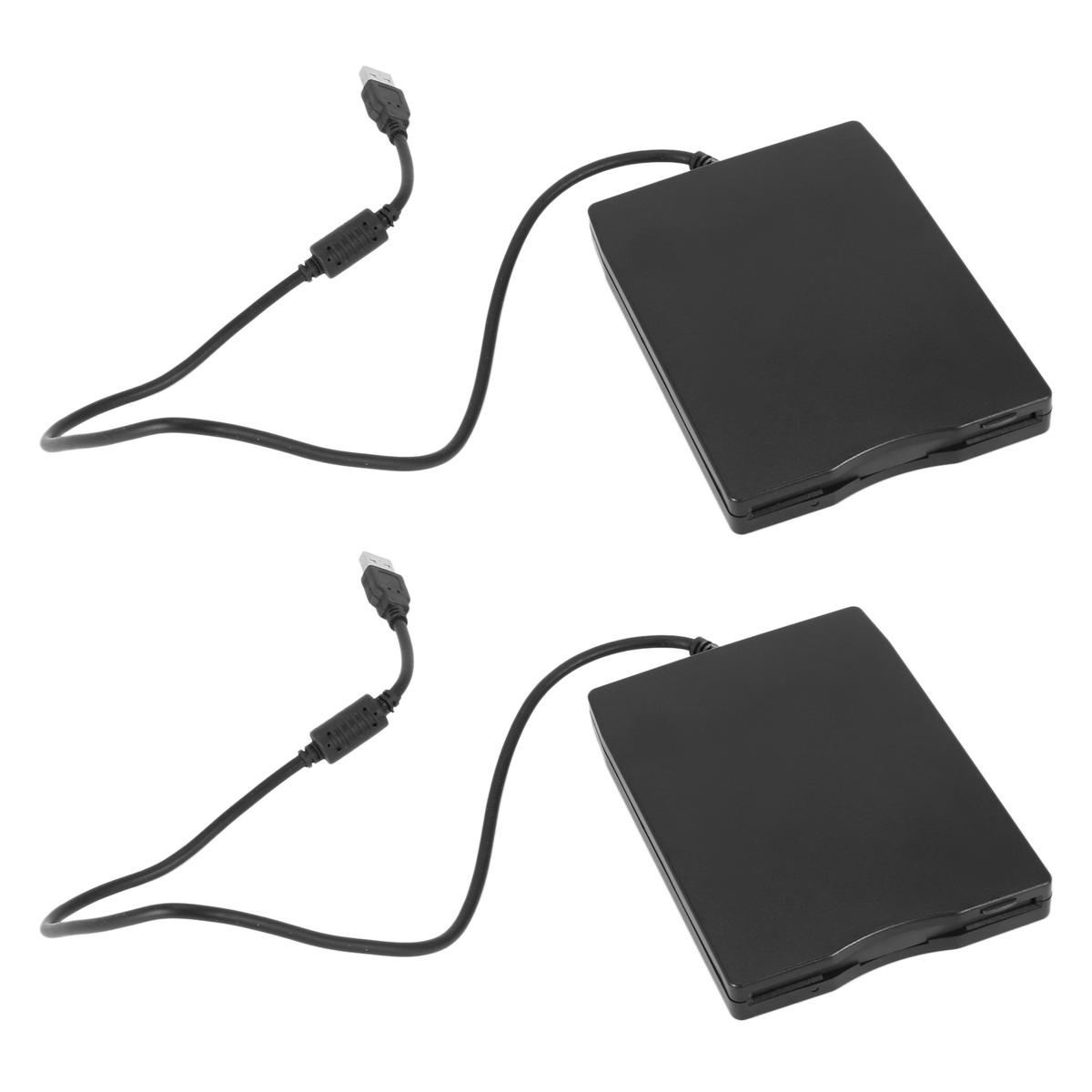 2X USB Floppy Drive 3.5inch USB External Floppy Disk Drive Portable 1.44 MB FDD USB Drive Plug and Play