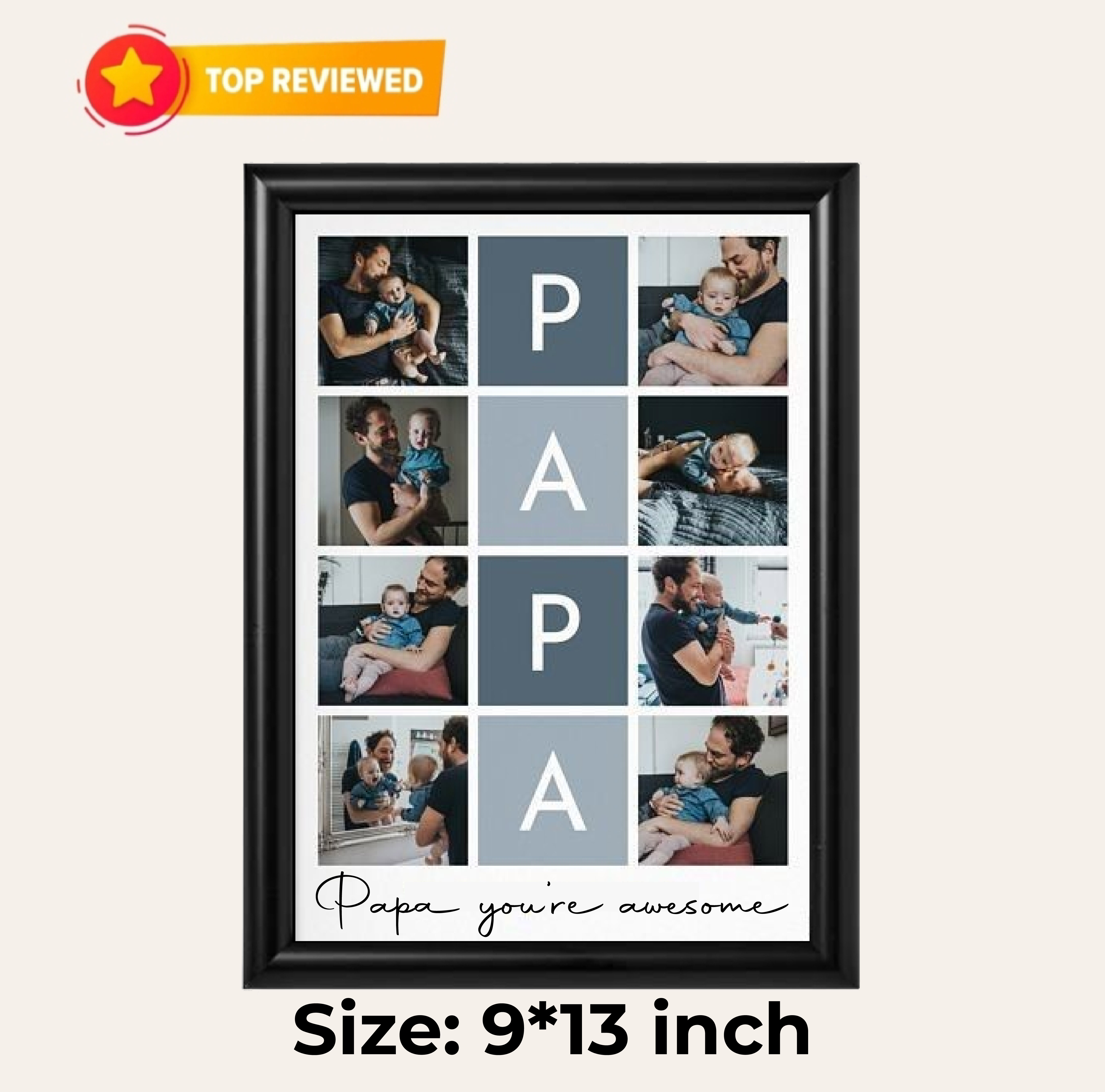 Customize Gift Photo Frame For Birthday, Love, Anniversary, Family Beautiful Gift. Size 9*13 inch